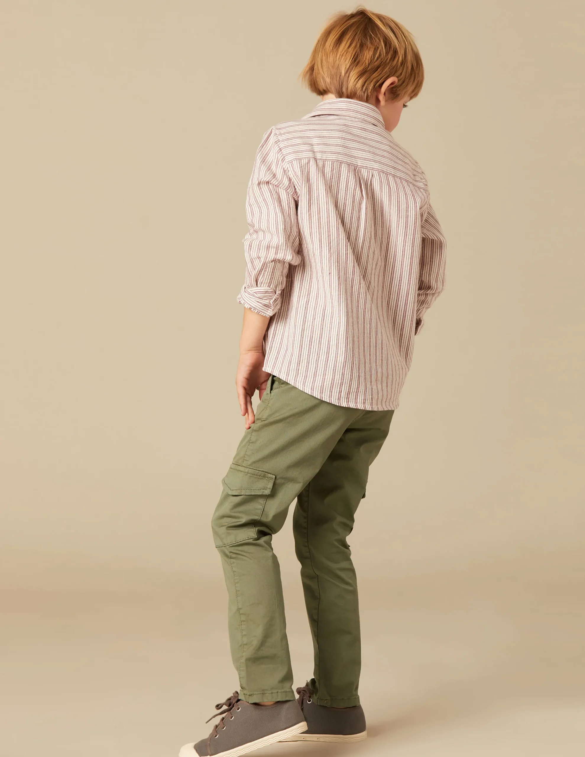 Nicoli Shirts<BROWN STRIPED SHIRT Marrones