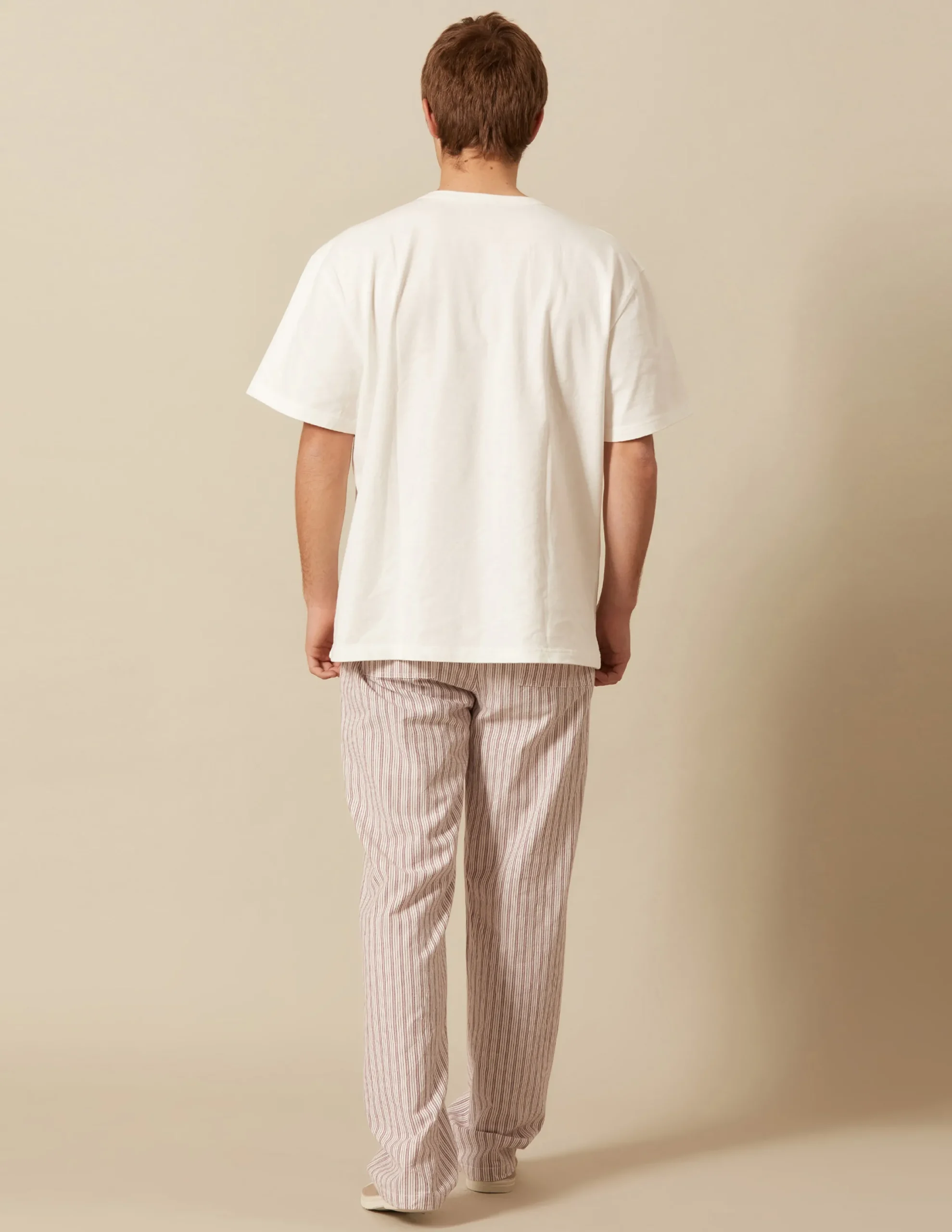 Nicoli Trousers<BROWN STRIPED TROUSERS Marrones