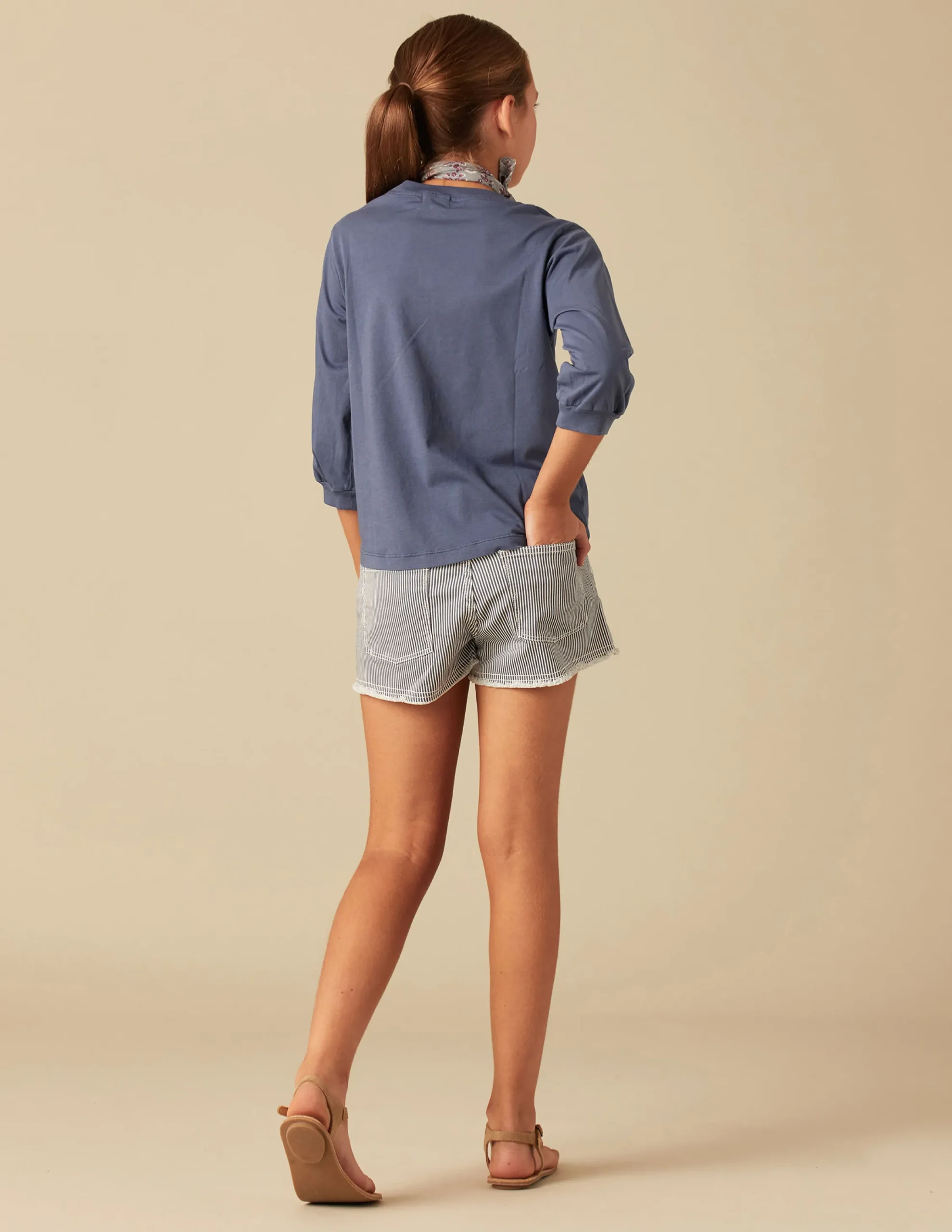 Nicoli T-shirts<DARK BLUE LONG-SLEEVED SHIRT Azules oscuros