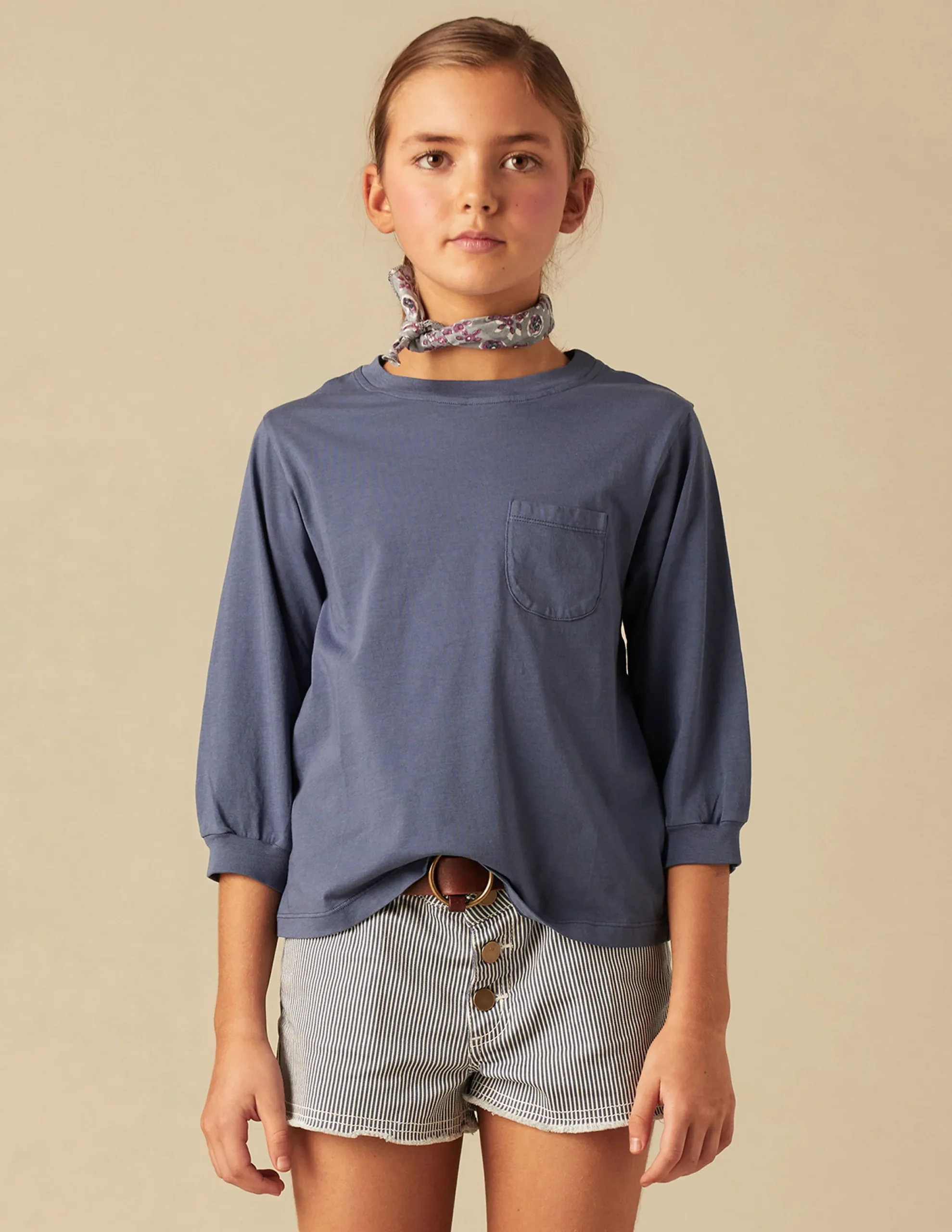 Nicoli T-shirts<DARK BLUE LONG-SLEEVED SHIRT Azules oscuros