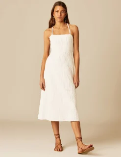 Nicoli Dresses<ECRY TEXTURED DRESS Crudos