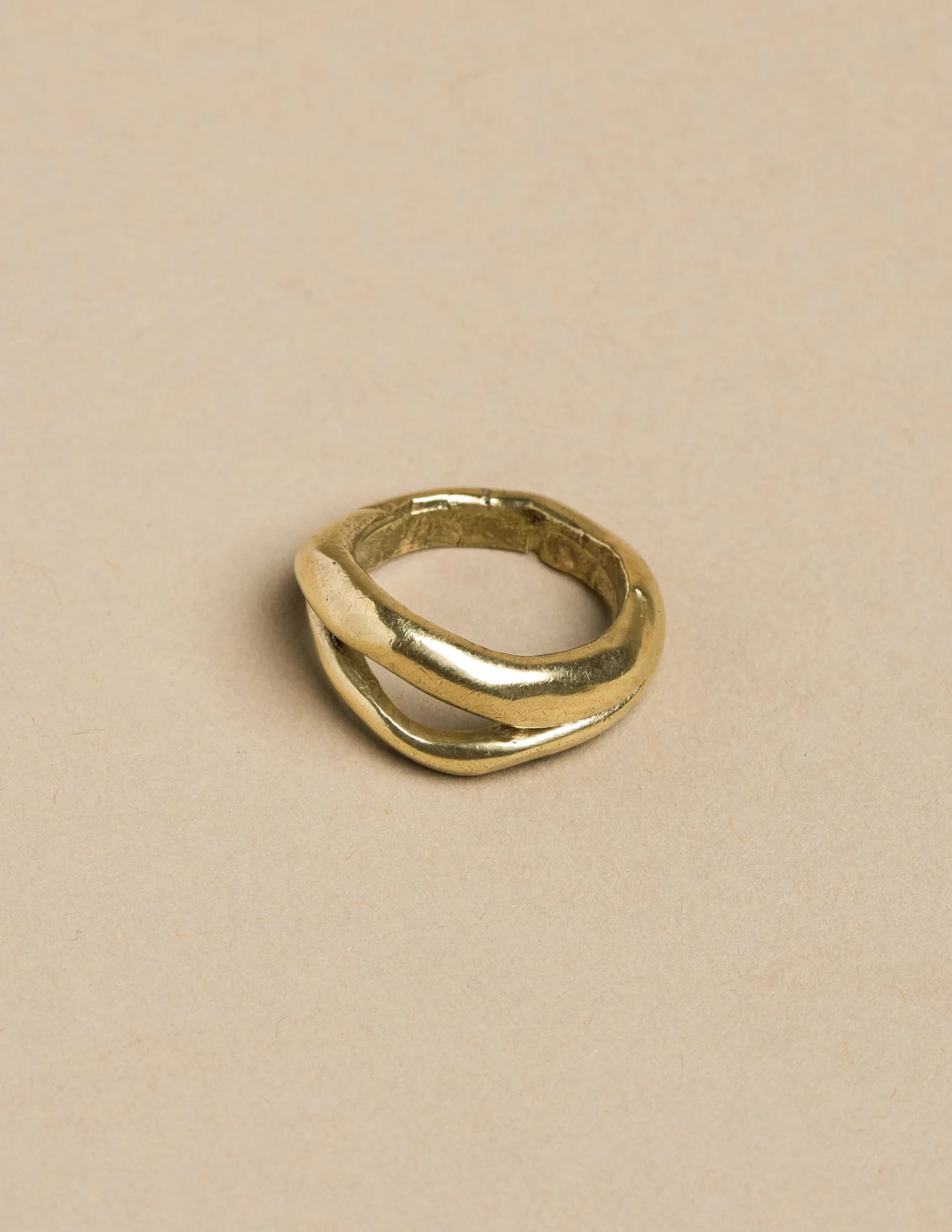 Nicoli Rings<GOLD IRREGULAR OPEN RING Dorados