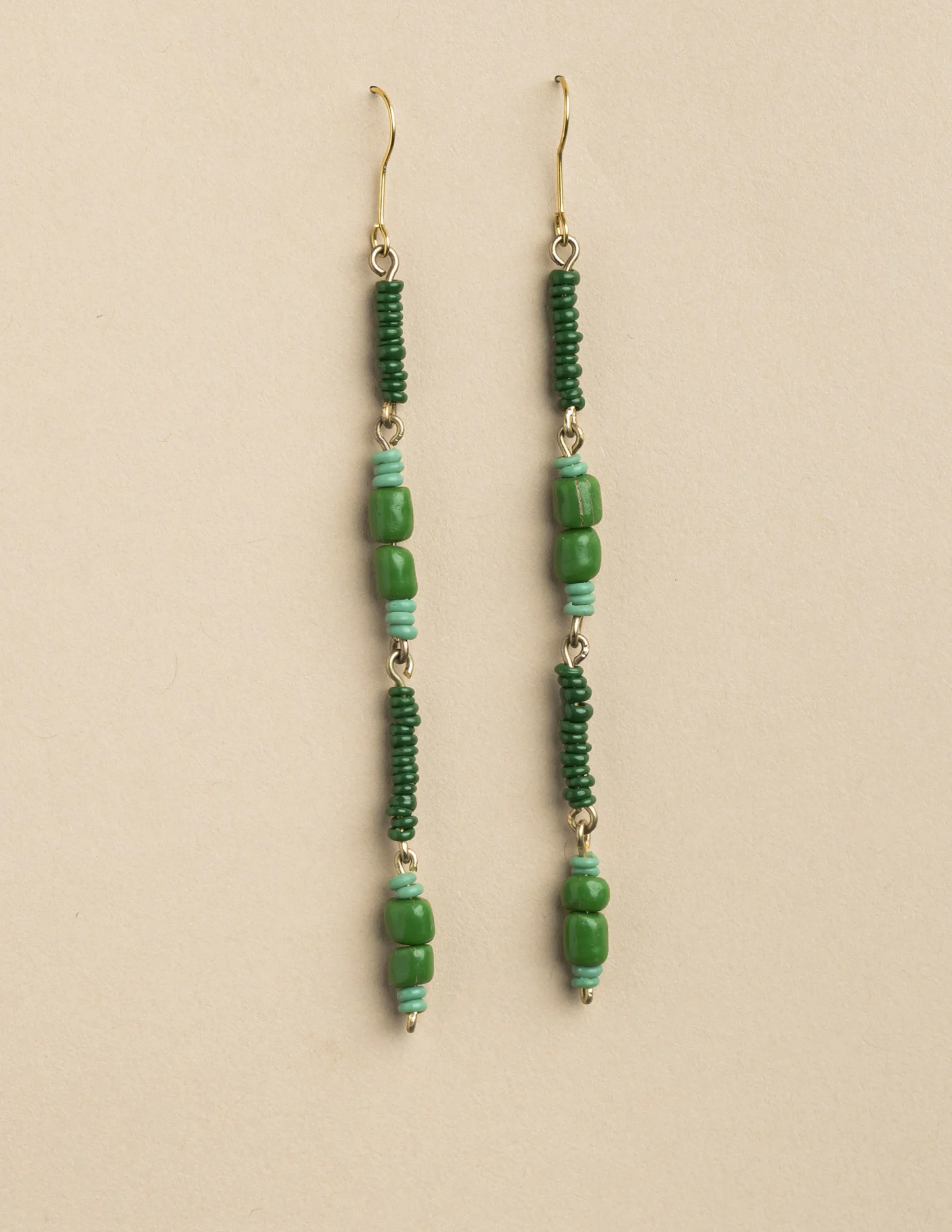 Nicoli Earrings<GREEN EARRINGS Verdes oscuros
