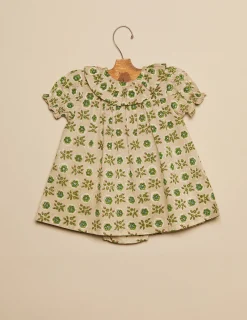 Nicoli Dresses<GREEN FLORAL DRESS Verdes