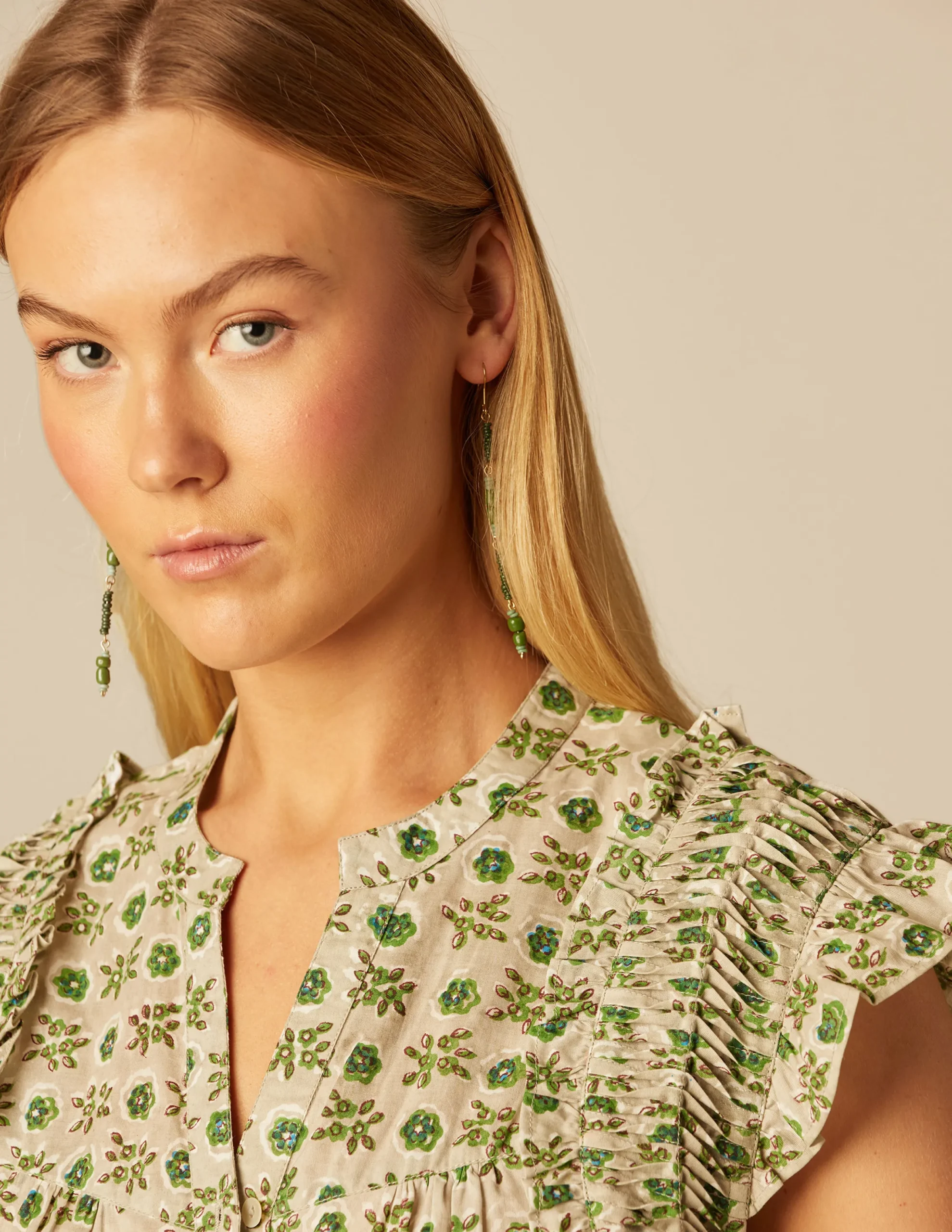 Nicoli Jumpsuits<GREEN FLORAL JUMPSUIT Verdes