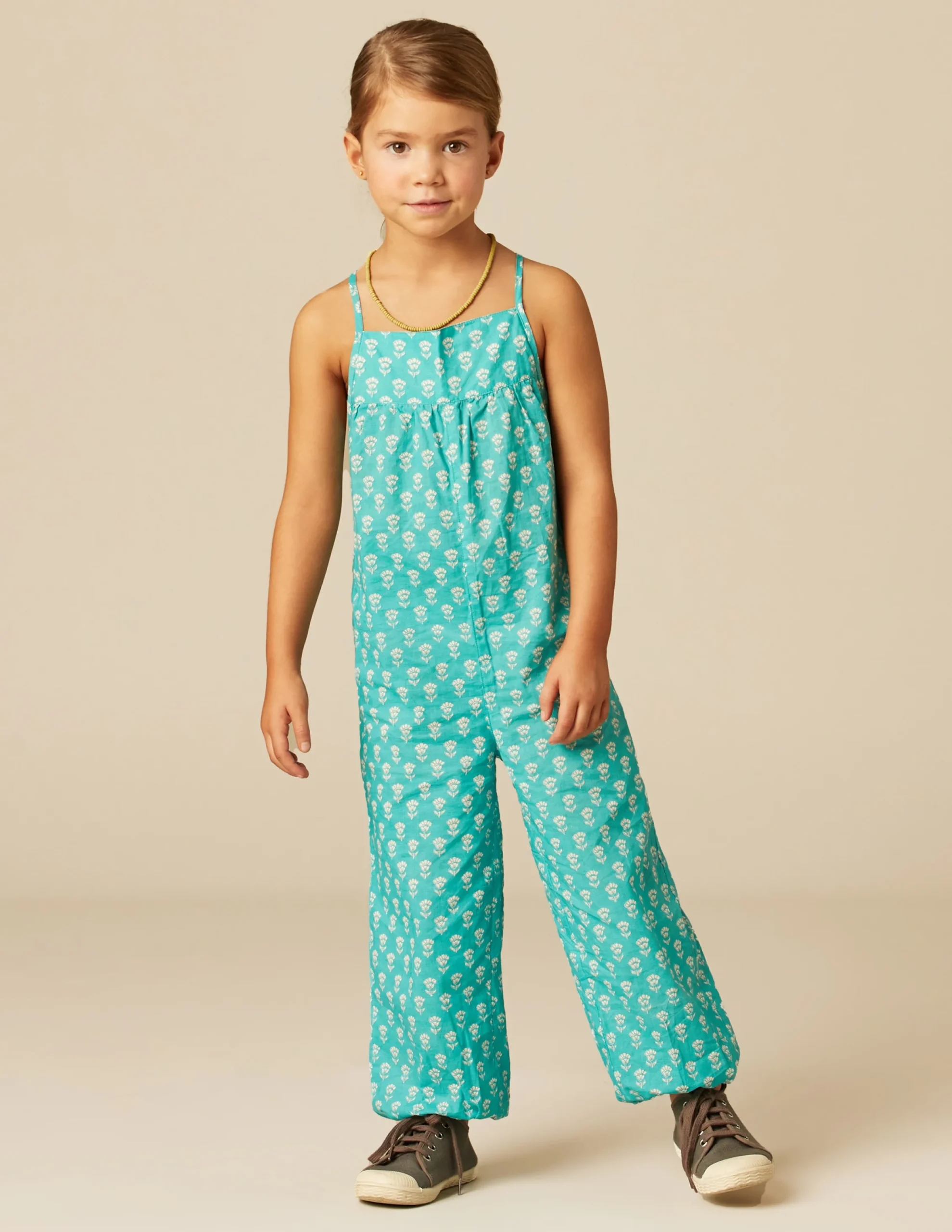 Nicoli Playsuits & Dungarees<GREEN FLORAL JUMPSUIT Verde turquesa