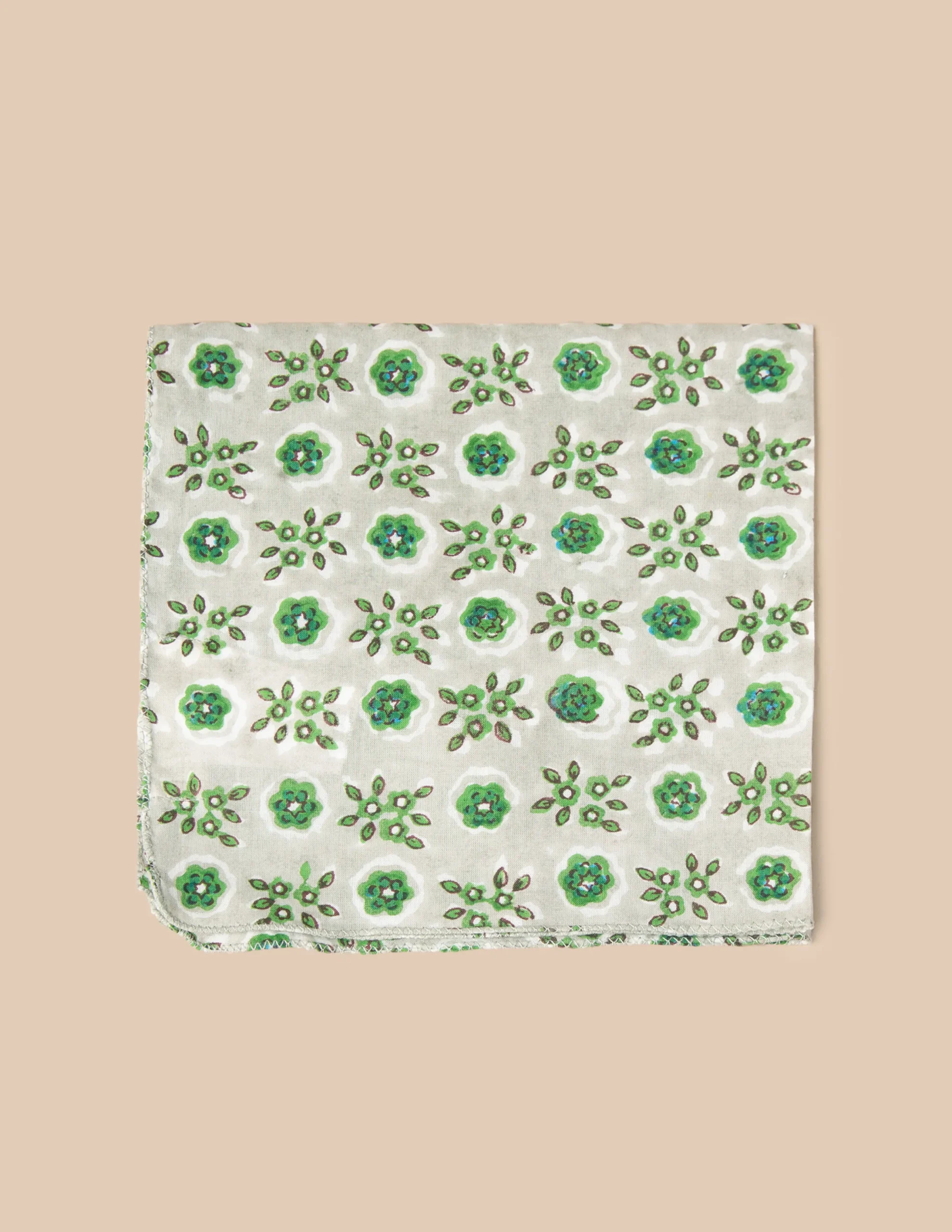Nicoli Mini scarves|Neckerchiefs<GREEN FLORAL SCARF Verdes