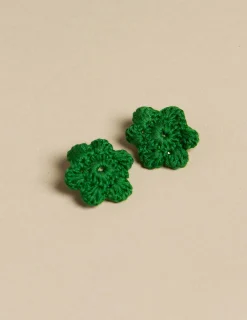 Nicoli Hair Accesories|Hair accessories<GREEN HAIR CLIPS Crudos