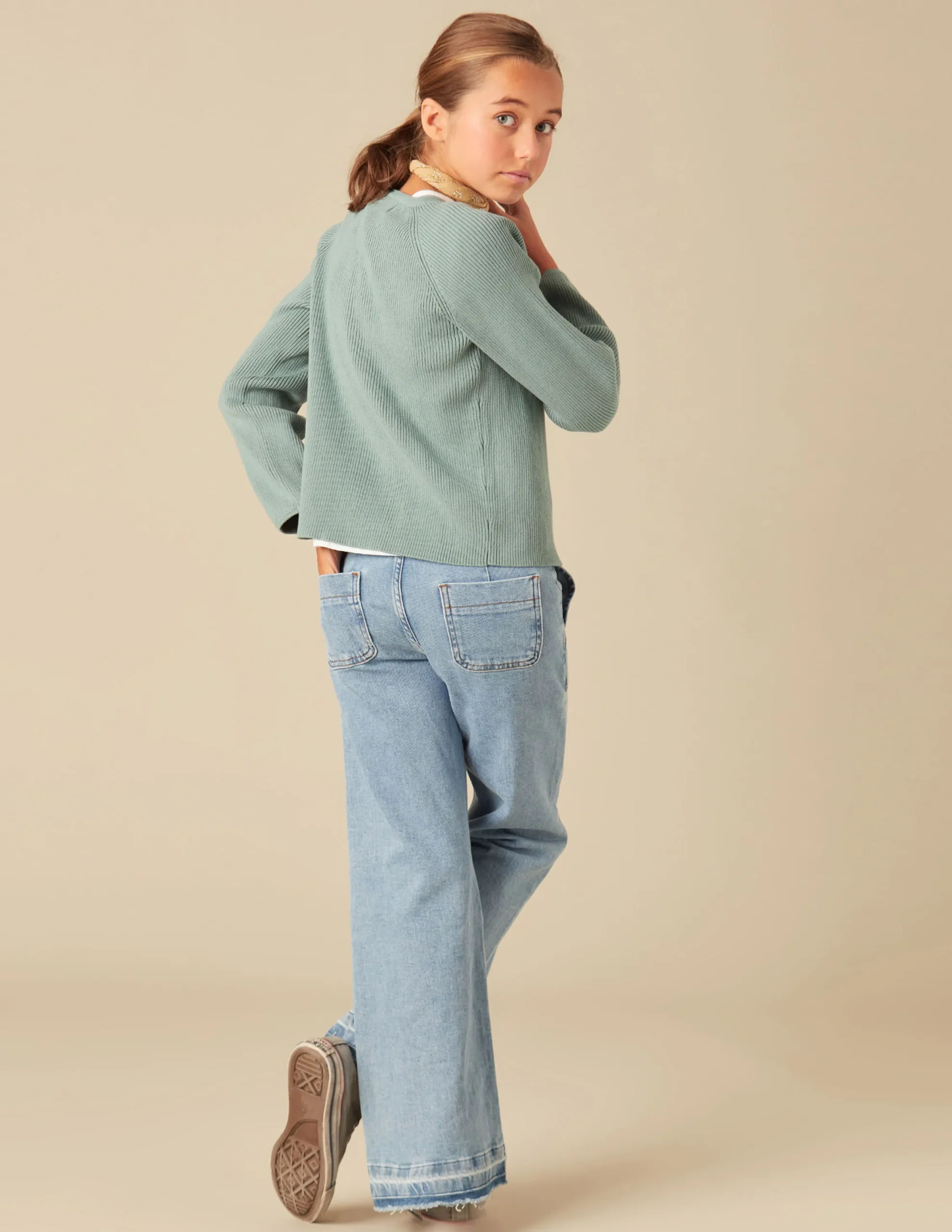 Nicoli Knitwear<GREEN JACKET Verdes claros