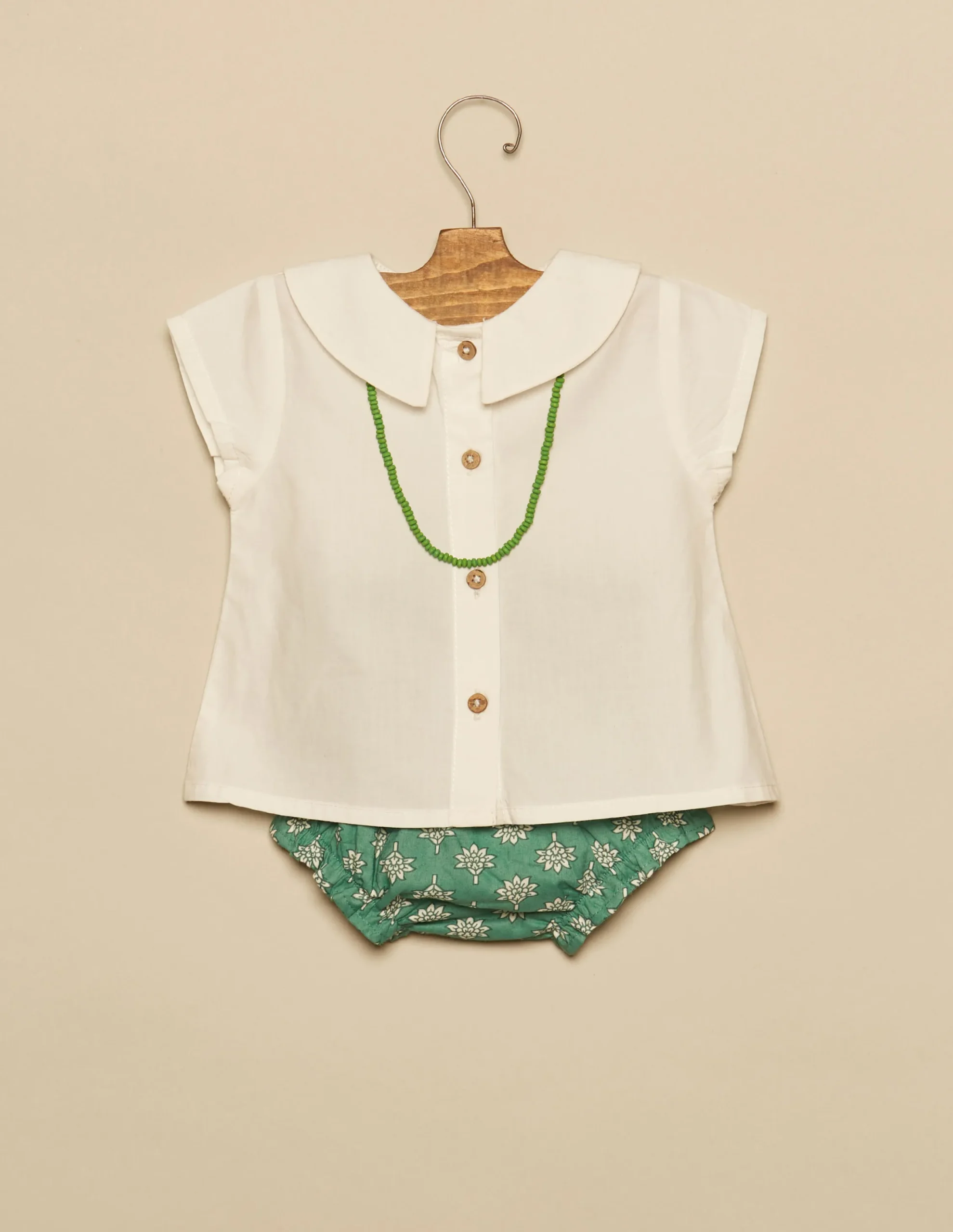 Nicoli Bloomers<GREEN PRINT BLOOMERS Azules claros
