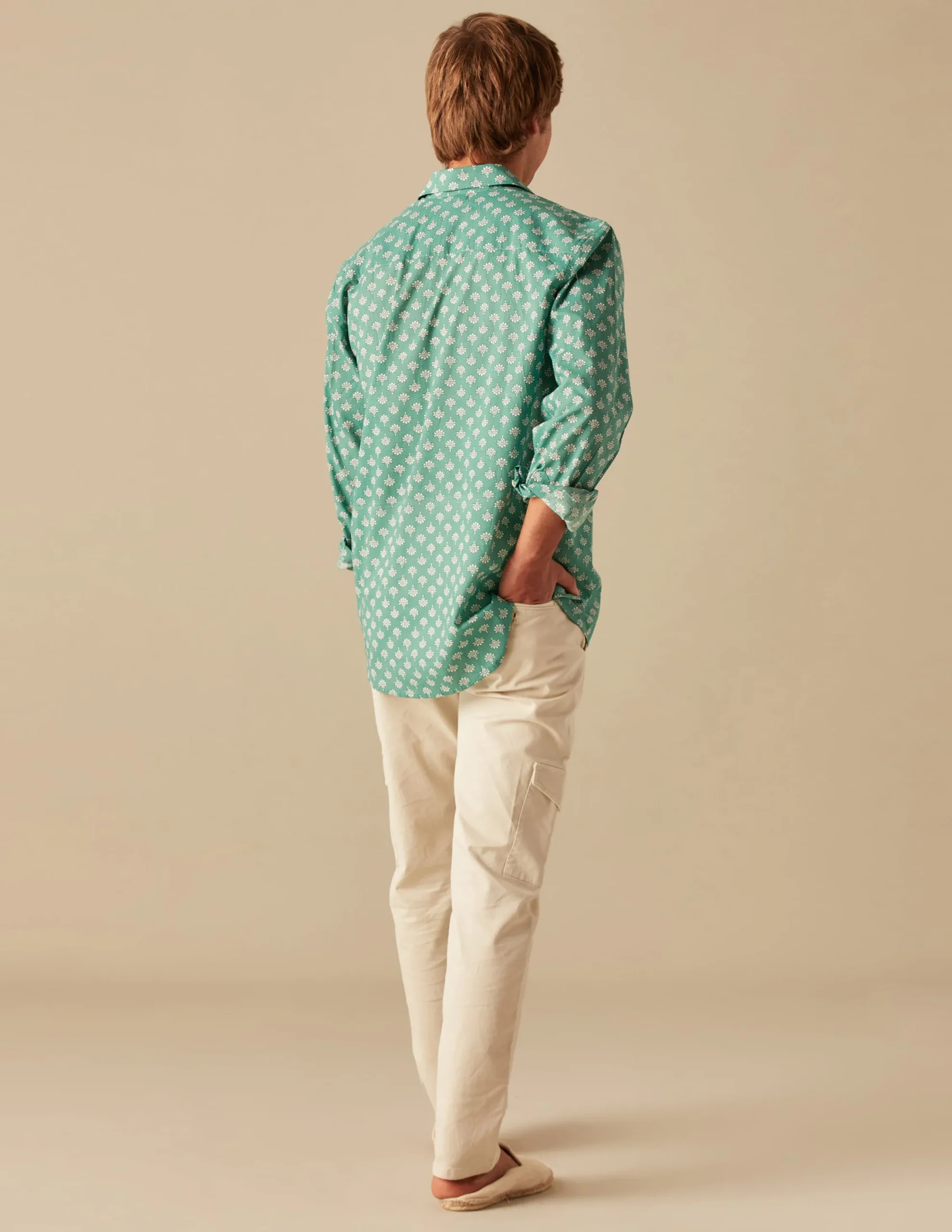 Nicoli Shirts<GREEN PRINT SHIRT Azules claros
