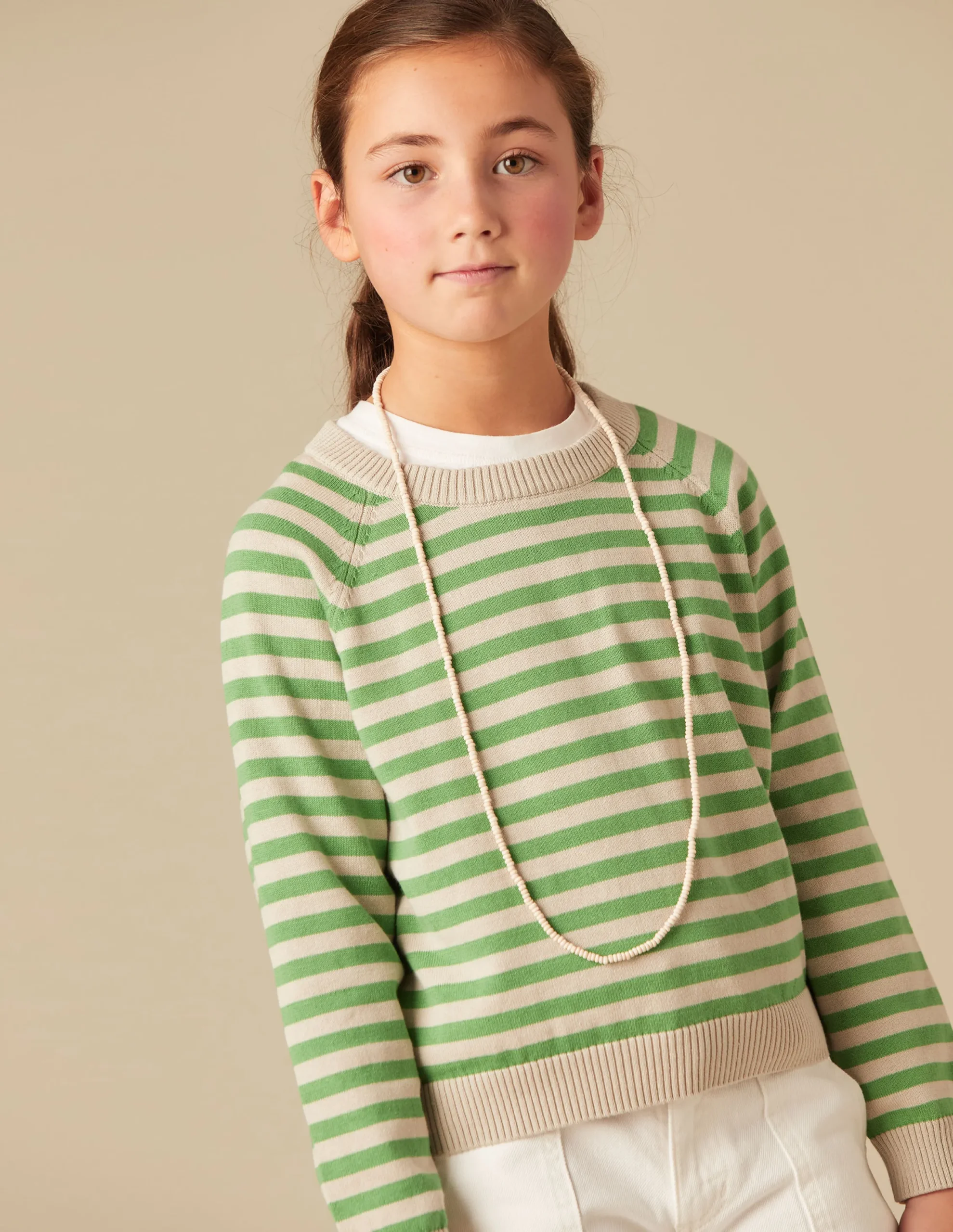 Nicoli Knitwear<GREEN STRIPED JUMPER Verdes