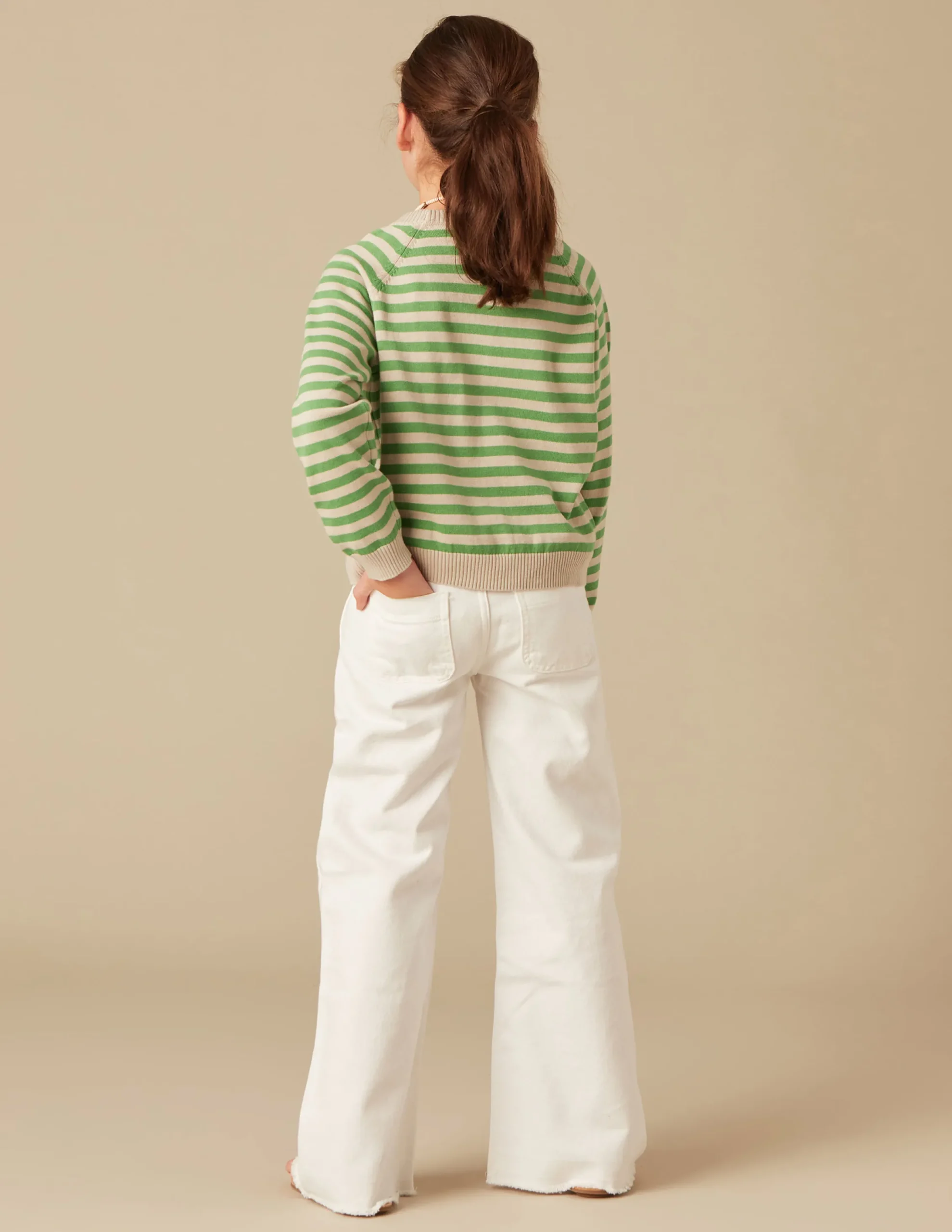 Nicoli Knitwear<GREEN STRIPED JUMPER Verdes