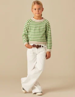 Nicoli Knitwear<GREEN STRIPED JUMPER Verdes