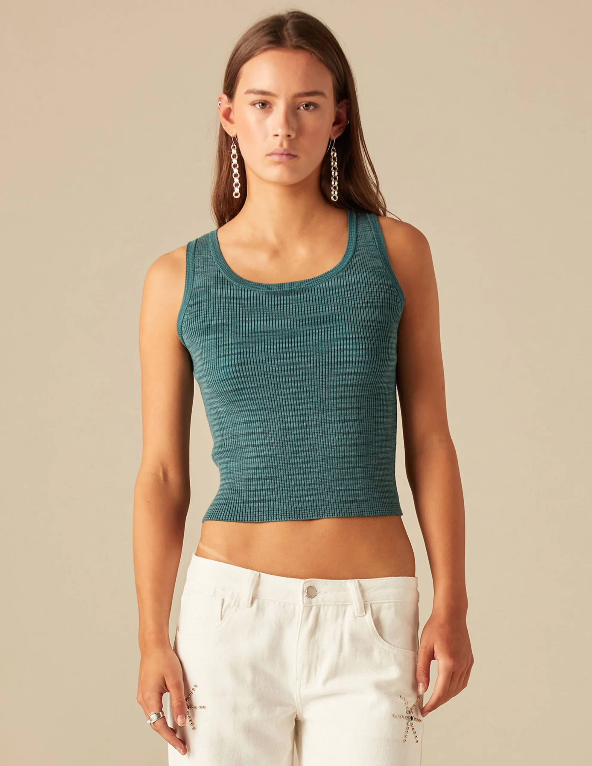 Nicoli Tops<GREEN TOP Verdes claros