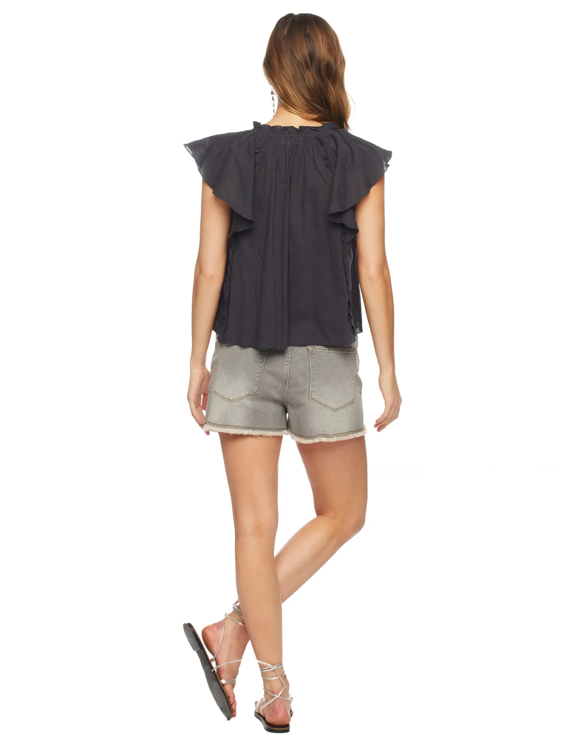 Nicoli Denim|Shorts<GREY DENIM SHORTS Azules claros