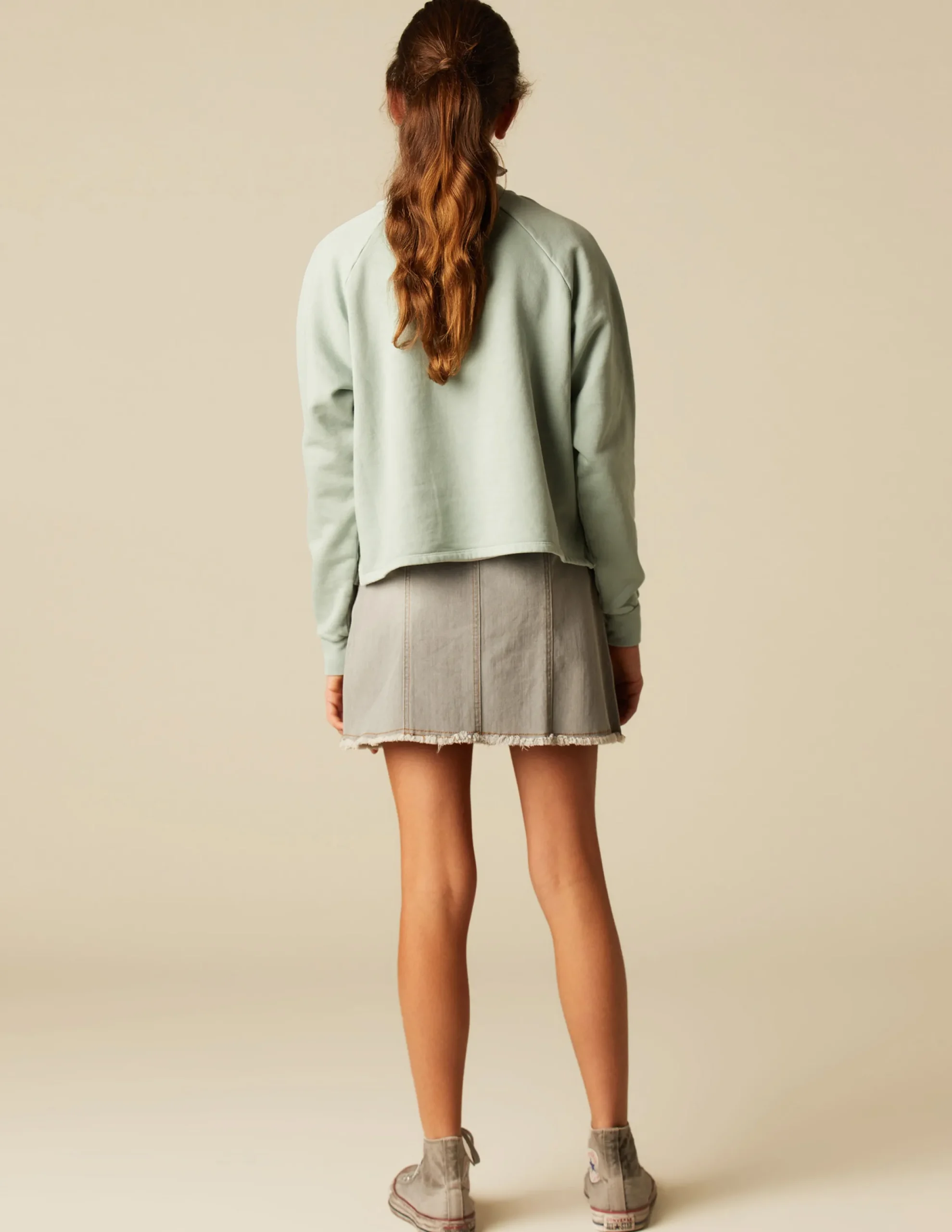 Nicoli Skirts|Denim<GREY DENIM SKIRT Grises