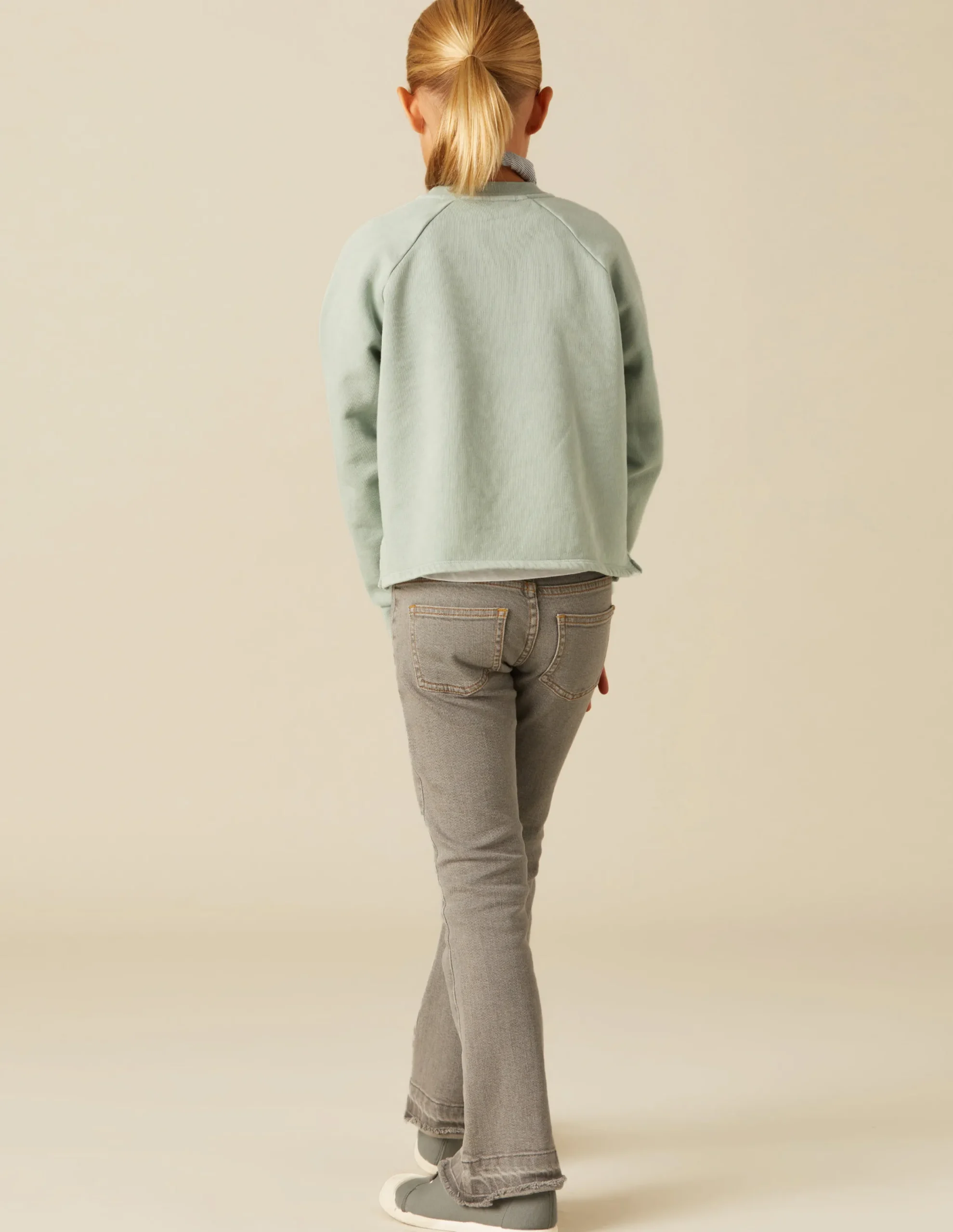 Nicoli Trousers|Denim<GREY FLARED JEANS Grises