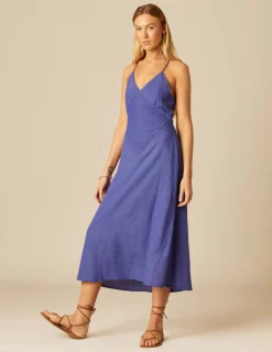 Nicoli Dresses<INDIGO STRAPS DRES Blancos