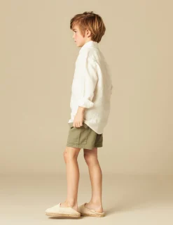 Nicoli Trousers<KHAKI CARGO BERMUDA SHORTS Verde caza
