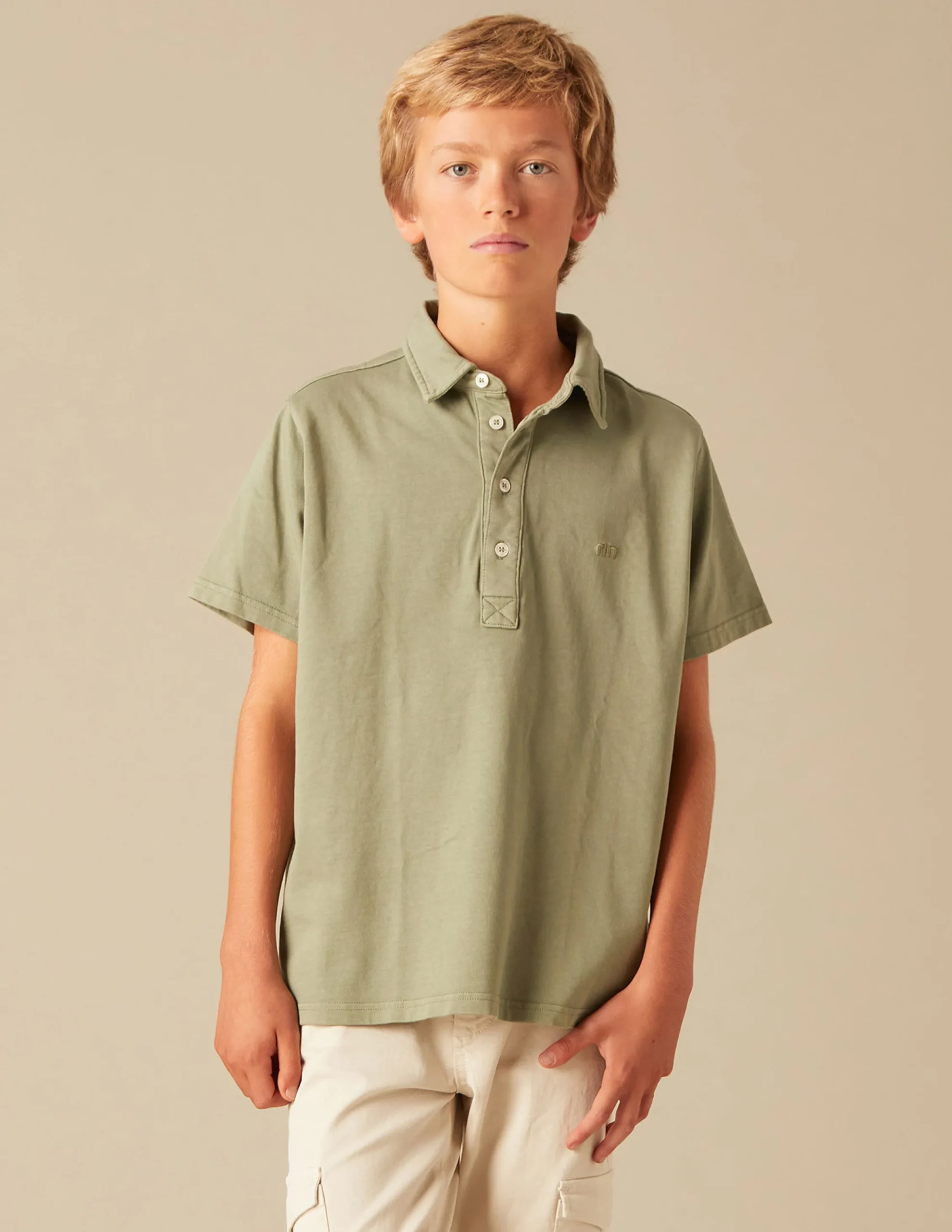Nicoli Polos<KHAKI POLO SHIRT Fresa