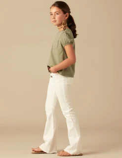 Nicoli T-shirts<KHAKI SHORT-SLEEVED T-SHIRT Blancos
