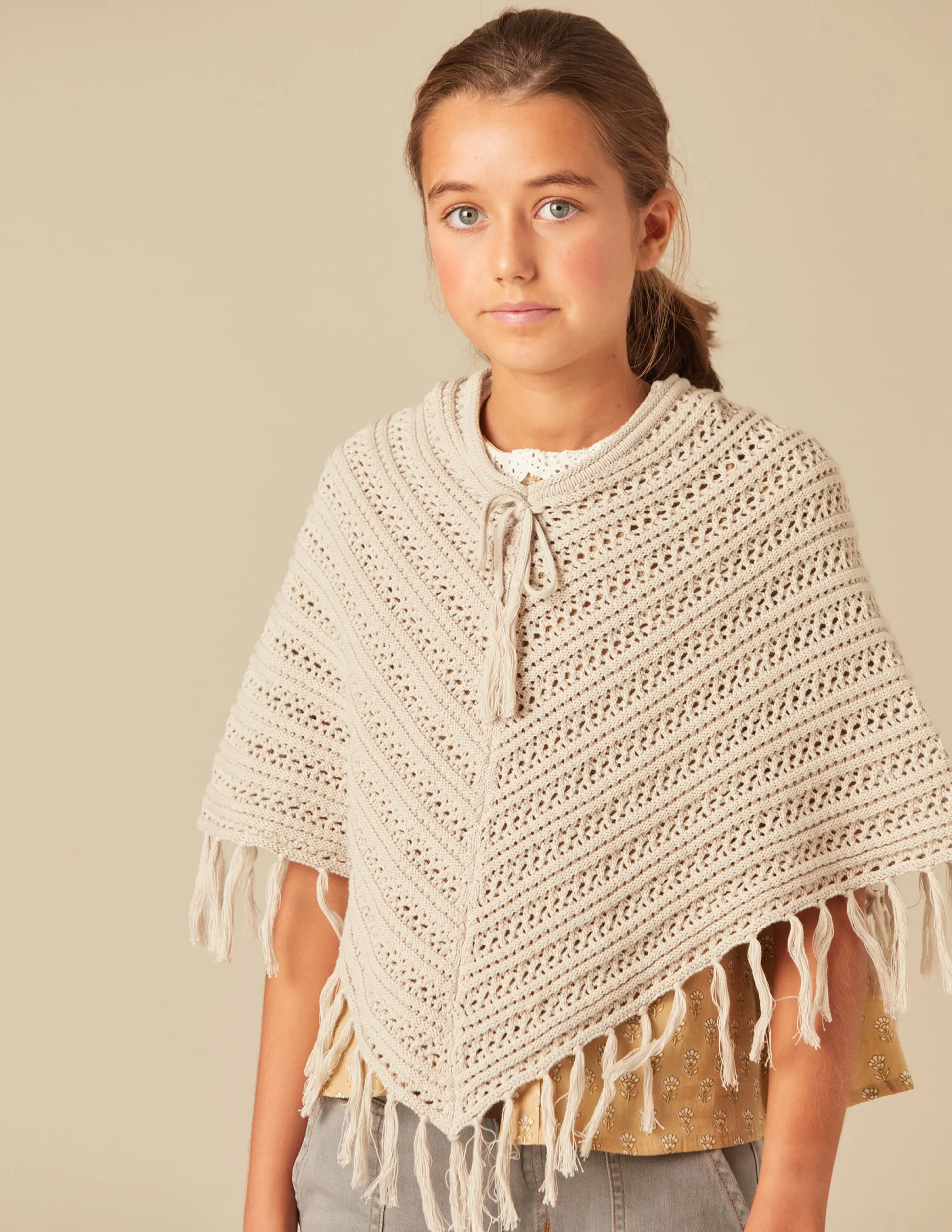 Nicoli Outwear|Knitwear<KNIT PONCHO Arena