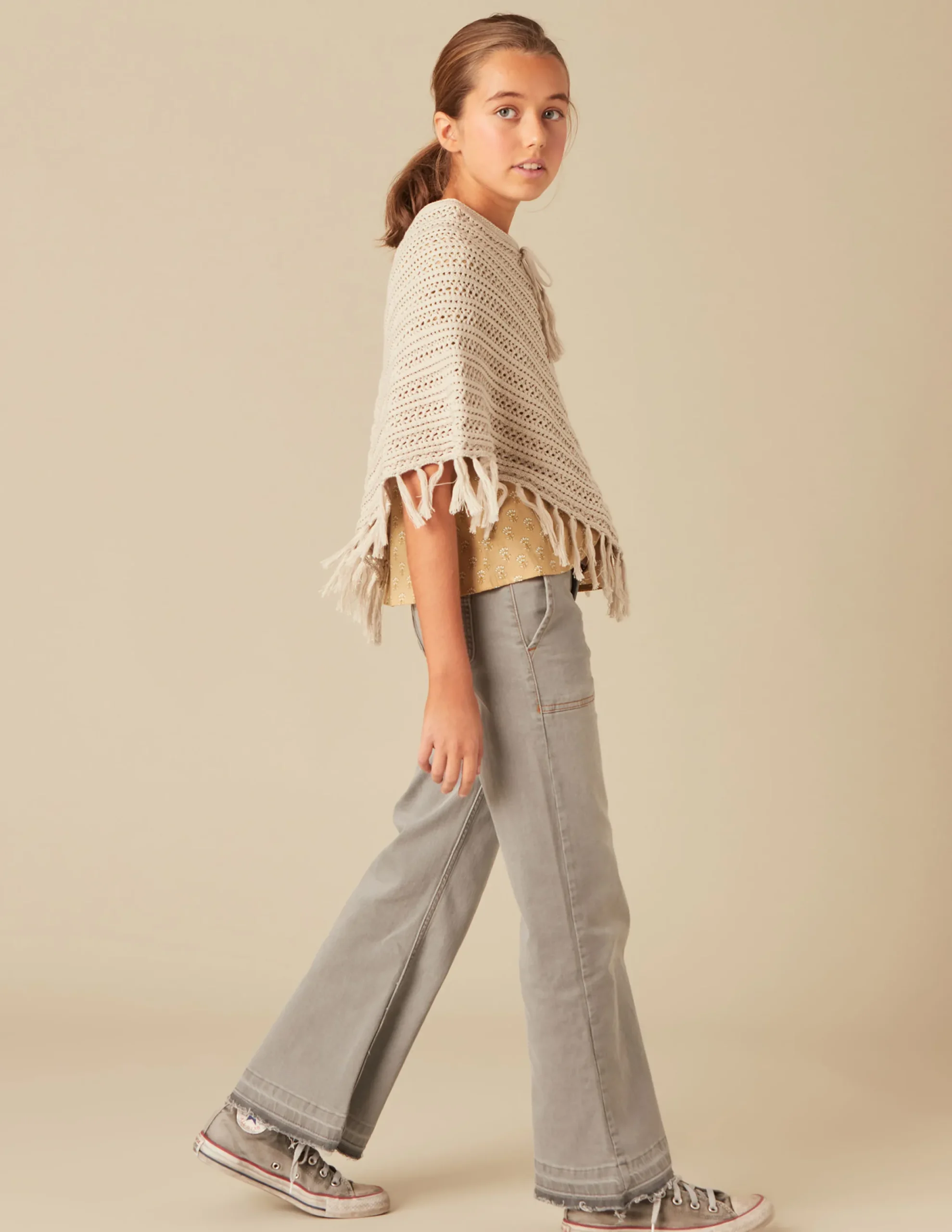 Nicoli Outwear|Knitwear<KNIT PONCHO Arena