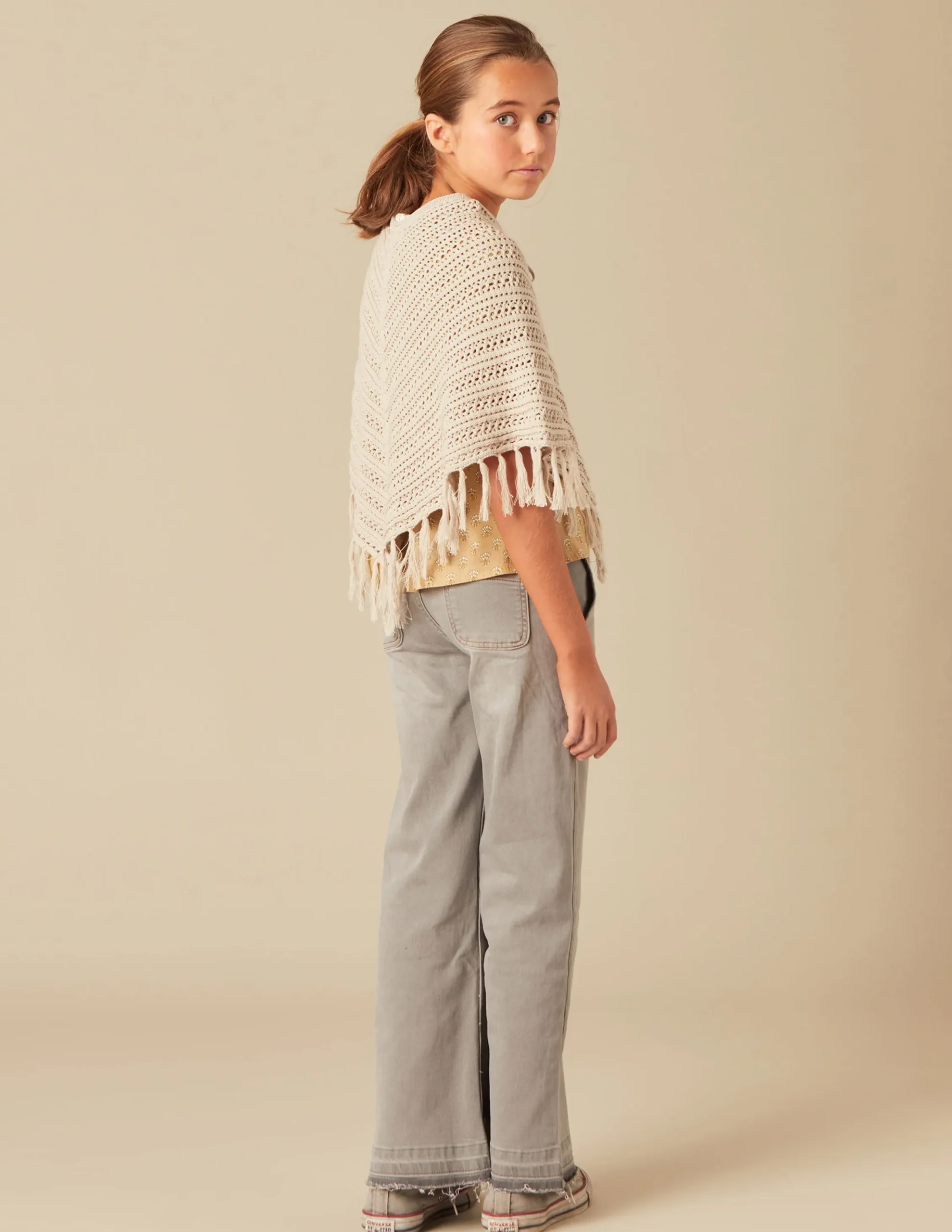 Nicoli Outwear|Knitwear<KNIT PONCHO Arena