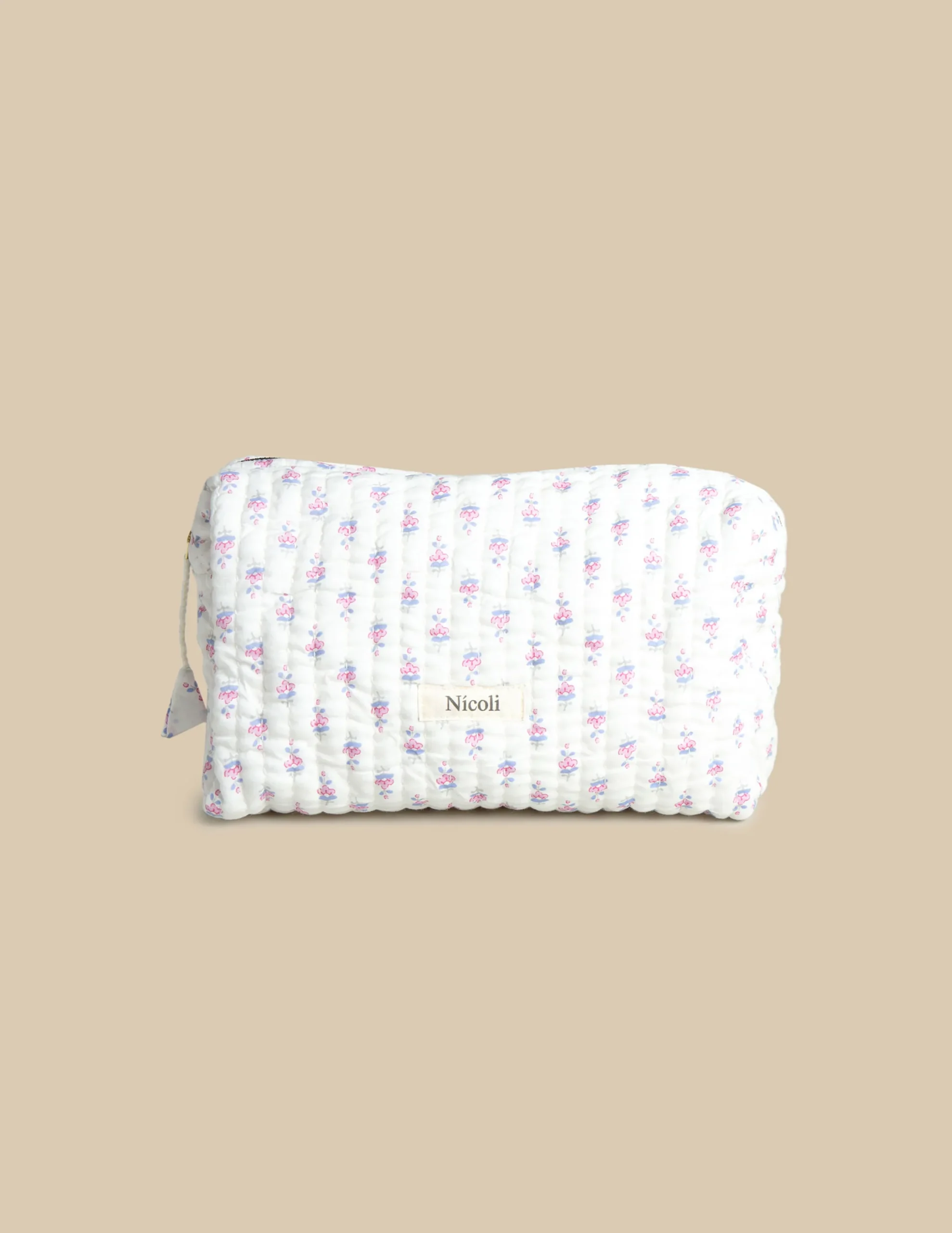 Nicoli Bags & Toiletry bags|Bags & Cases<LARGE BLUE FLOWERS VANITY CASE Blancos