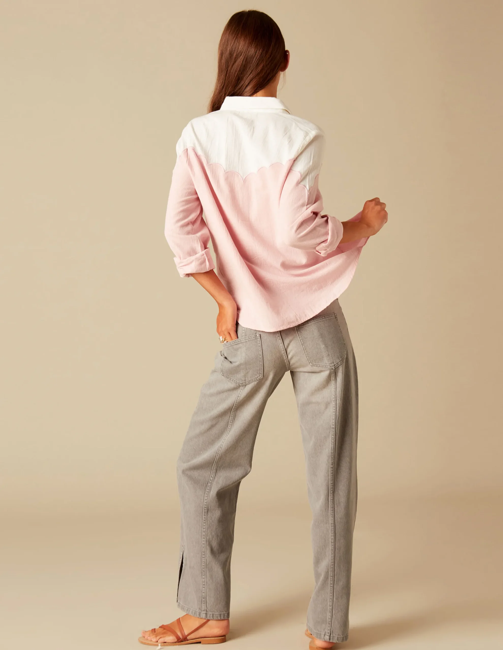 Nicoli Shirts & Blouses<LIGHT PINK WAVE SHIRT Azules claros