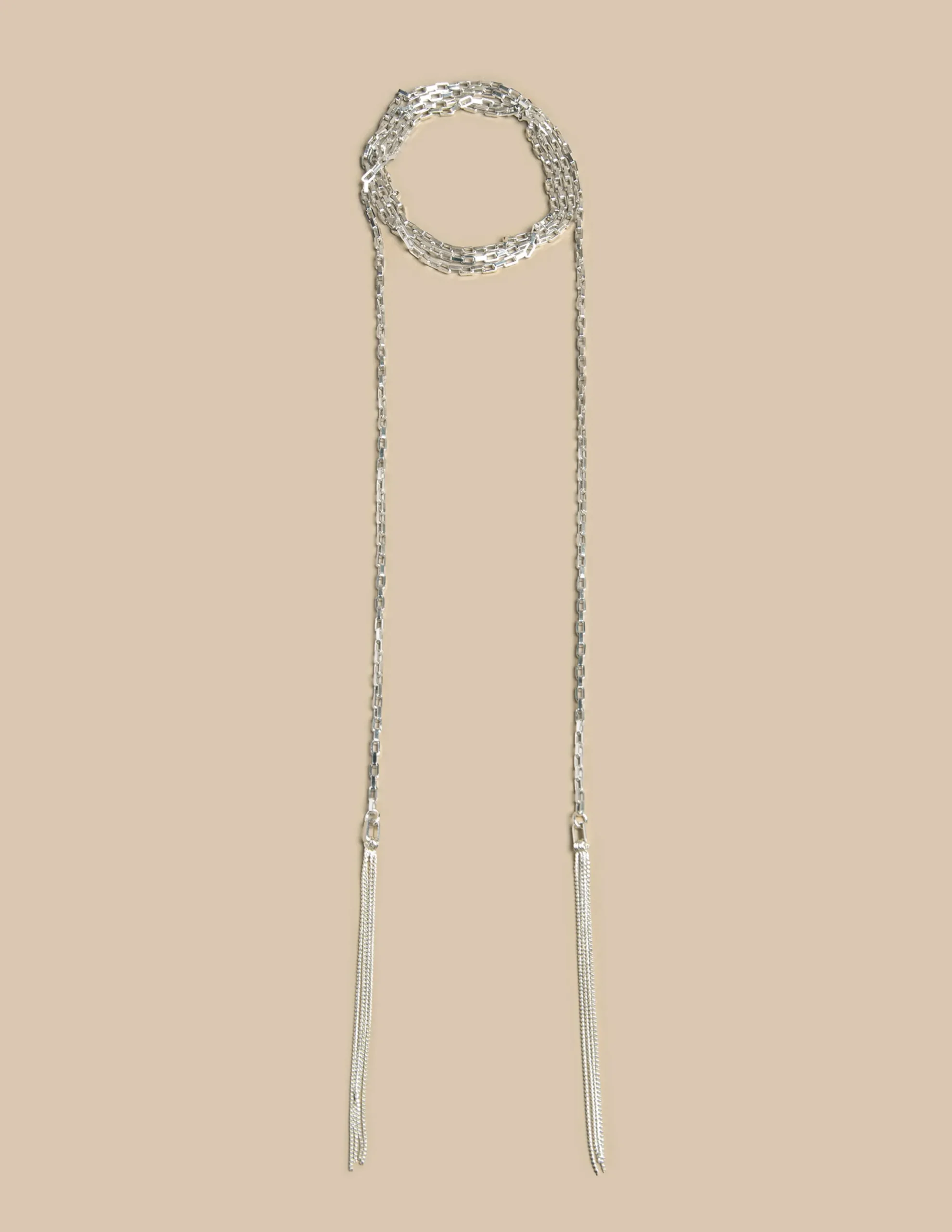 Nicoli Necklaces & Chokers<LONG SILVER CHAIN Dorados