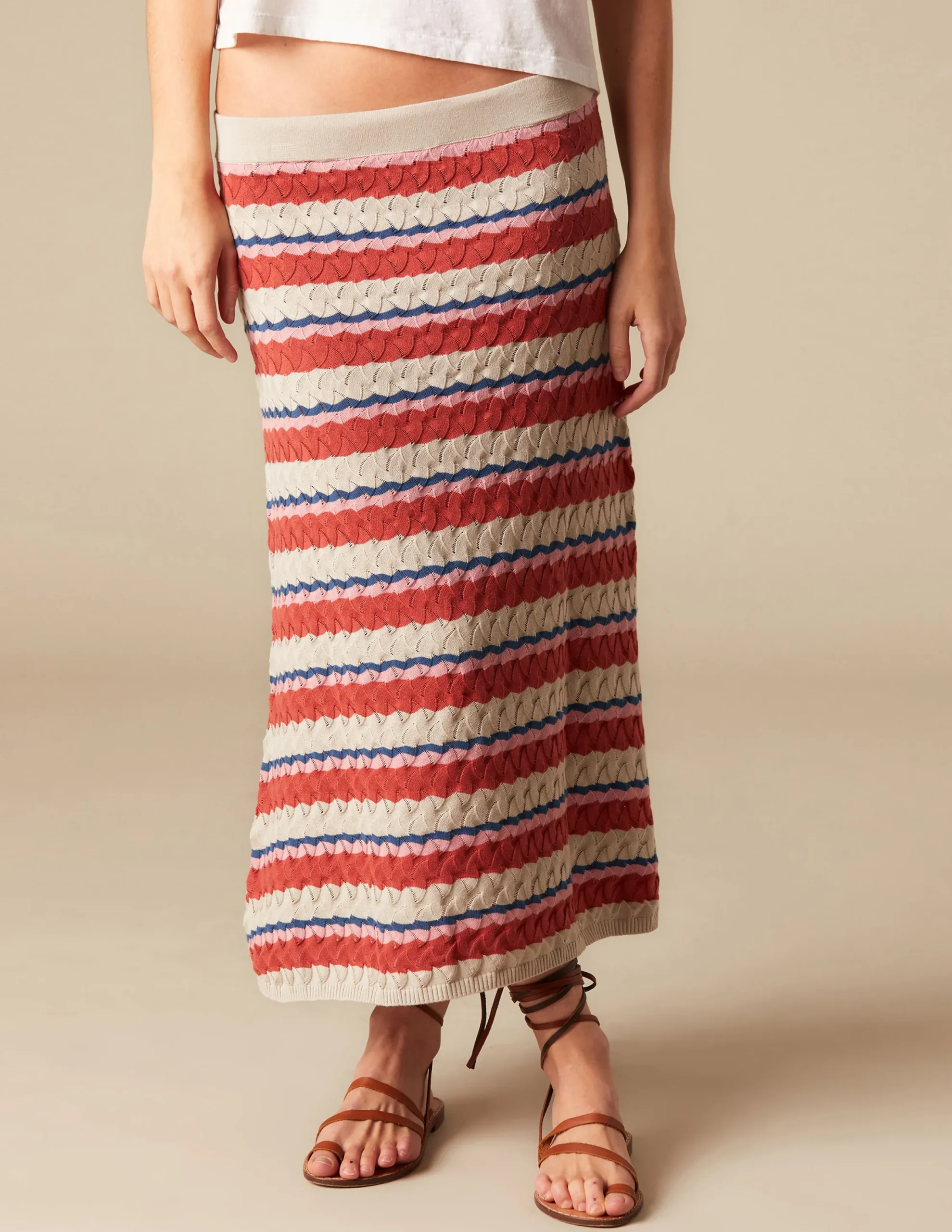 Nicoli Knitwear|Skirts<MULTICOLOURED KNIT SKIRT Rojos