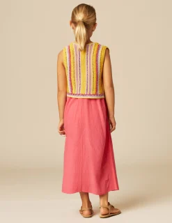 Nicoli Knitwear|Waistcoats<MUSTARD KNIT VEST Azules