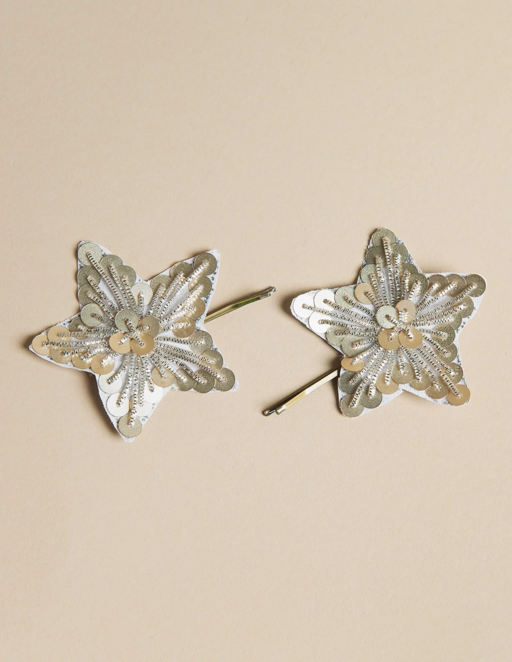 Nicoli Hair accessories|Hair Accesories<PACK OF 2 SEQUINNED HAIR CLIPS Metalizados