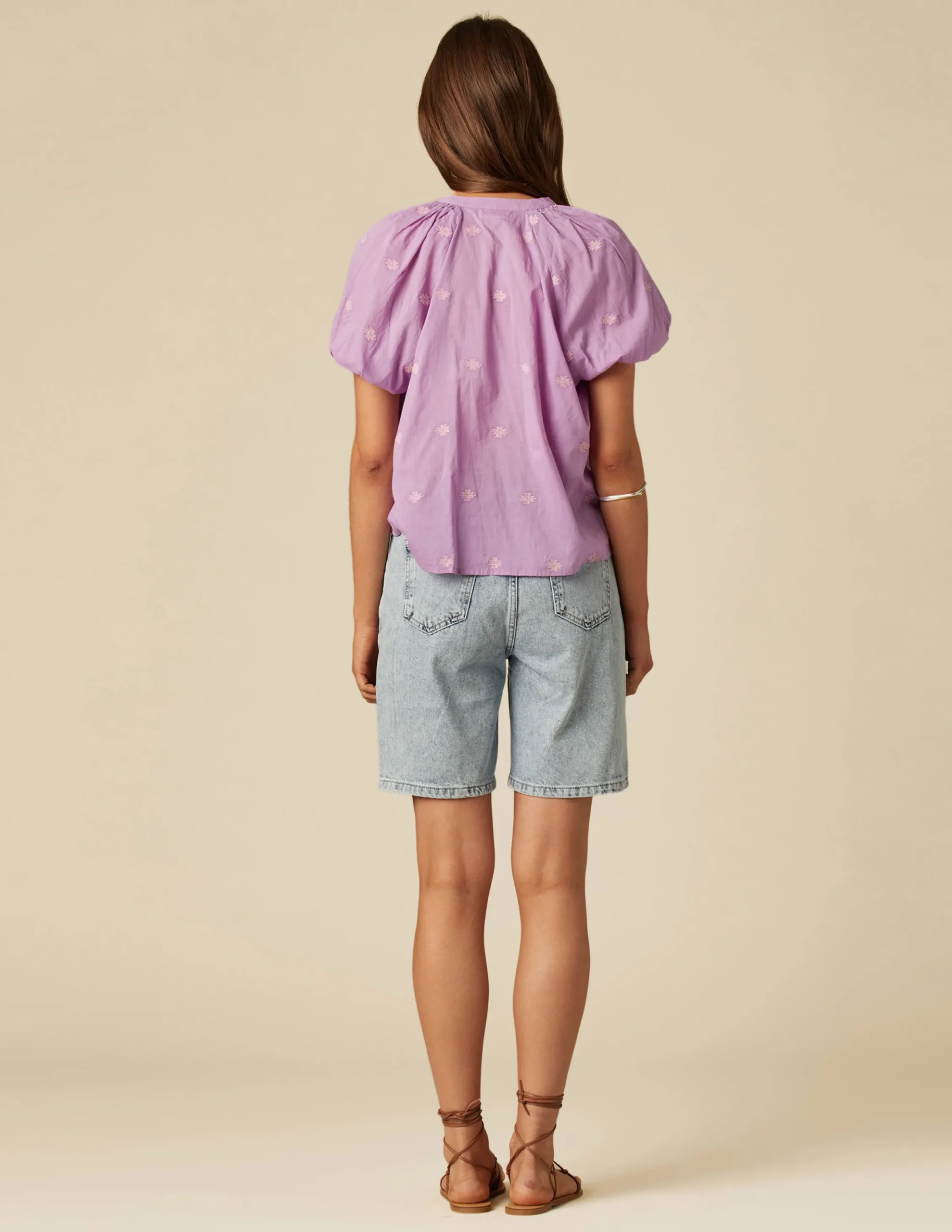 Nicoli Shirts & Blouses<PINK EMBROIDERED SHIRT Rosas