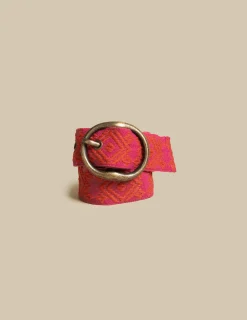 Nicoli Belts|Belts<PINK ETHNIC BELT Azul a&ntilde;il