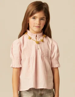 Nicoli Shirts<PINK PIN-TUCK SHIRT Azules claros