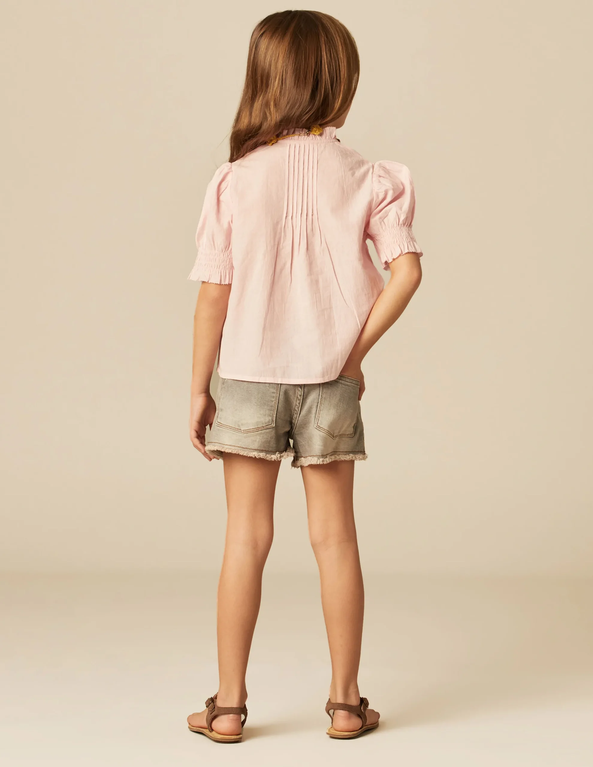 Nicoli Shirts<PINK PIN-TUCK SHIRT Azules claros
