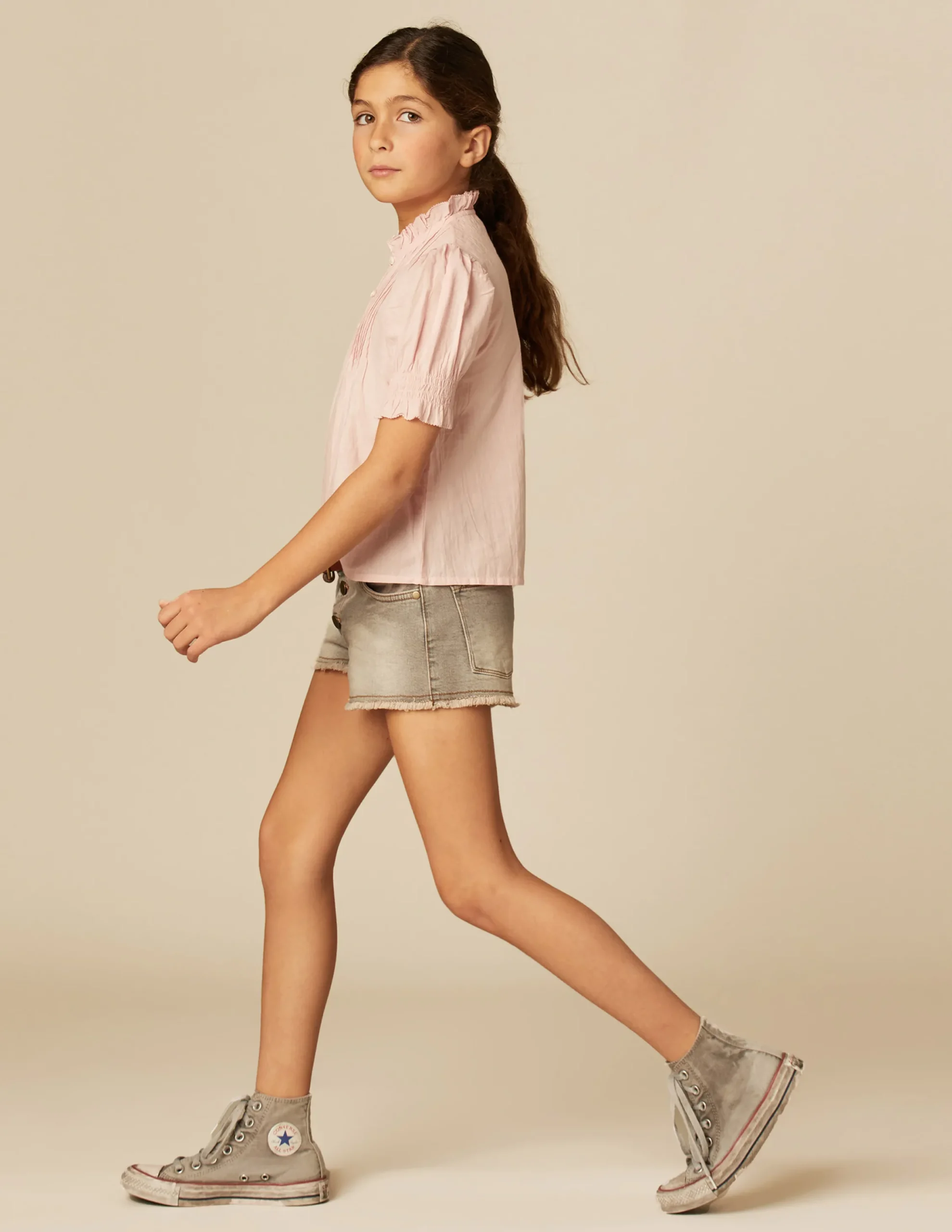 Nicoli Shirts<PINK PIN-TUCK SHIRT Azules claros