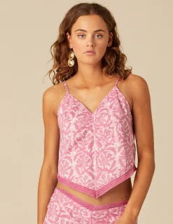 Nicoli Tops<PINK PRINTED TOP Azules oscuros