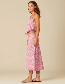 Nicoli Tops<PINK PRINTED TOP Azules oscuros