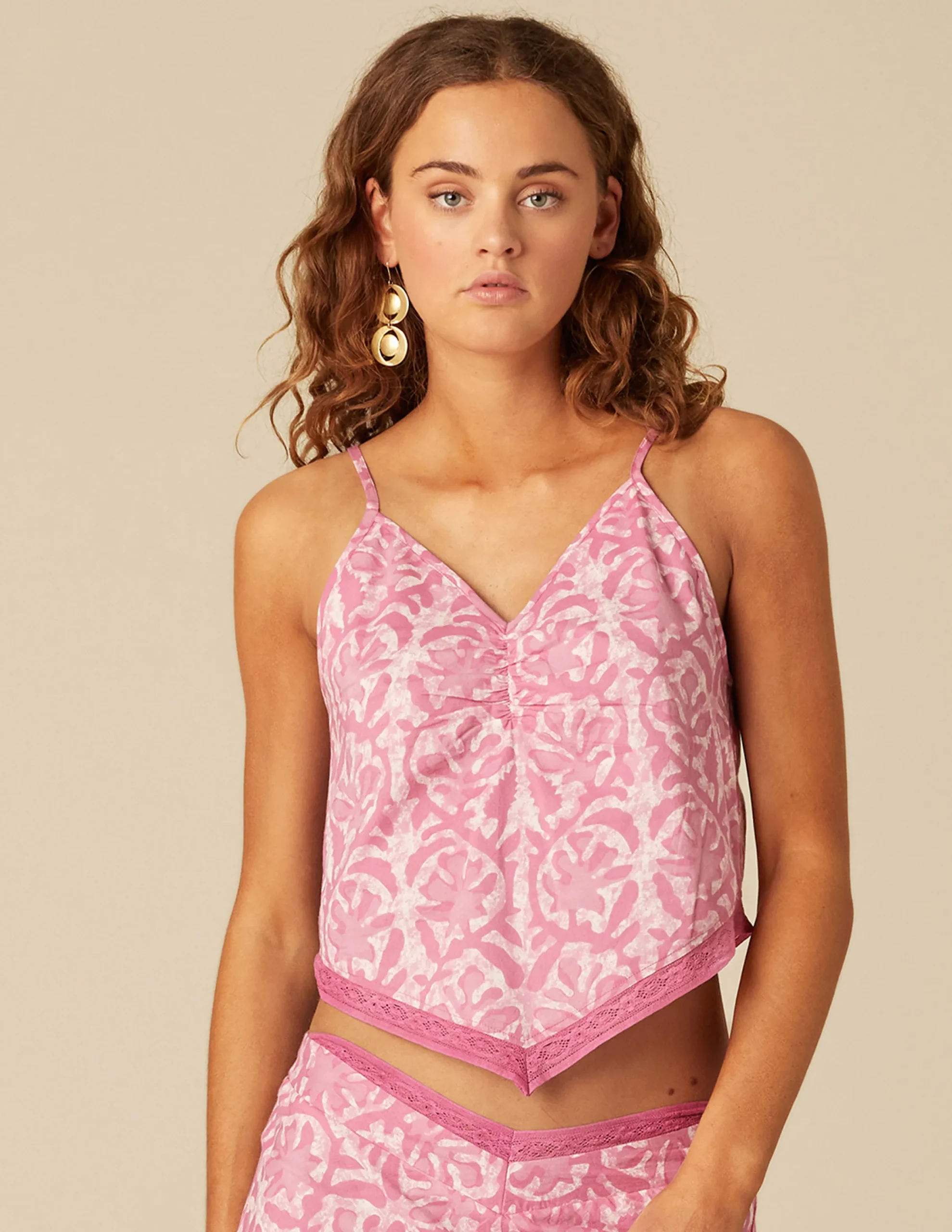 Nicoli Tops<PINK PRINTED TOP Azules oscuros