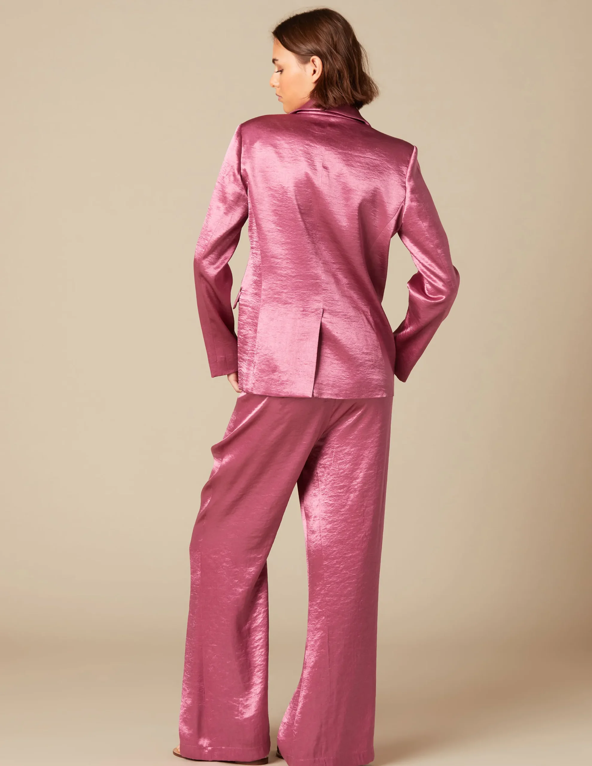 Nicoli Blazers<PINK SATIN BLAZER Verdes
