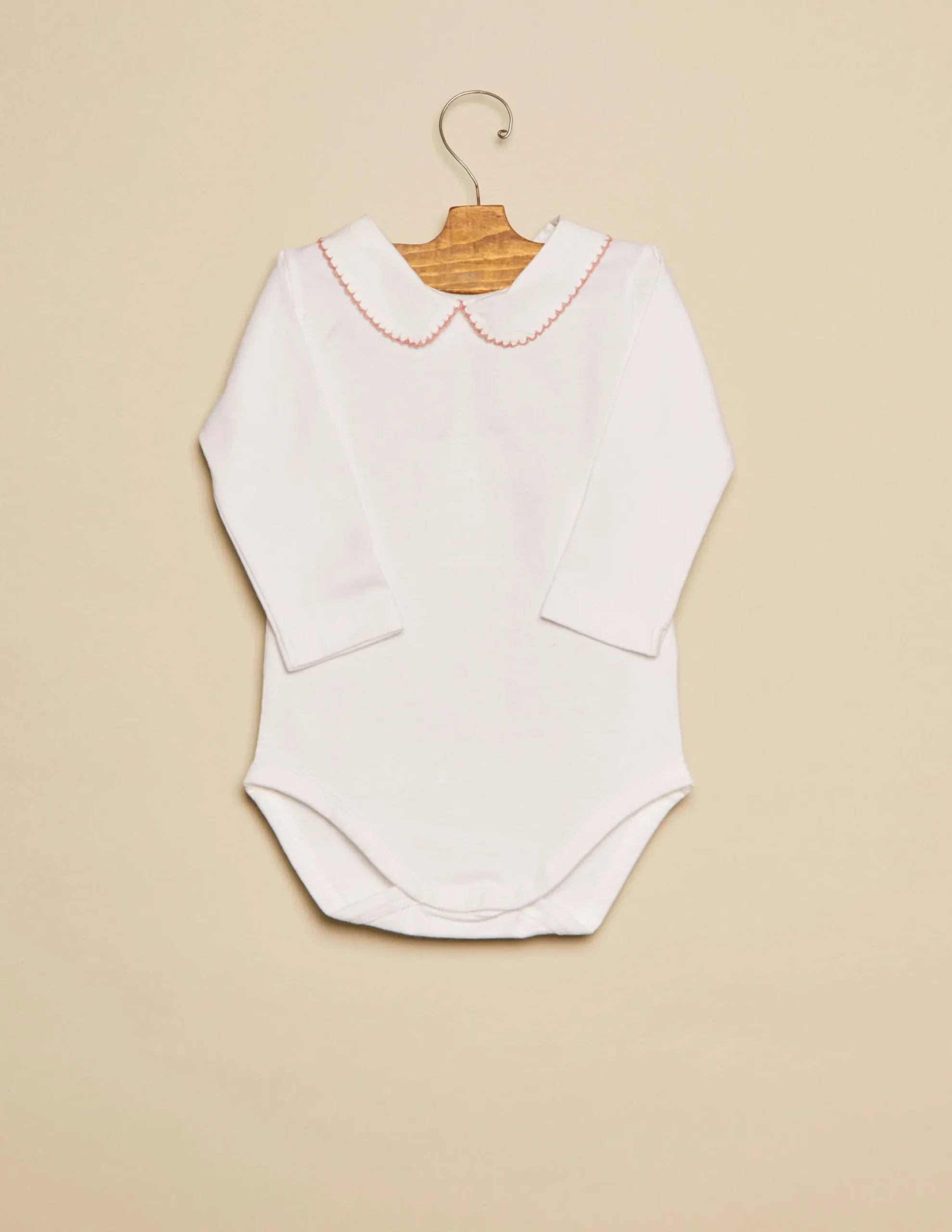 Nicoli Bodies<Pink Stitched Collar Bodysuit Rosas