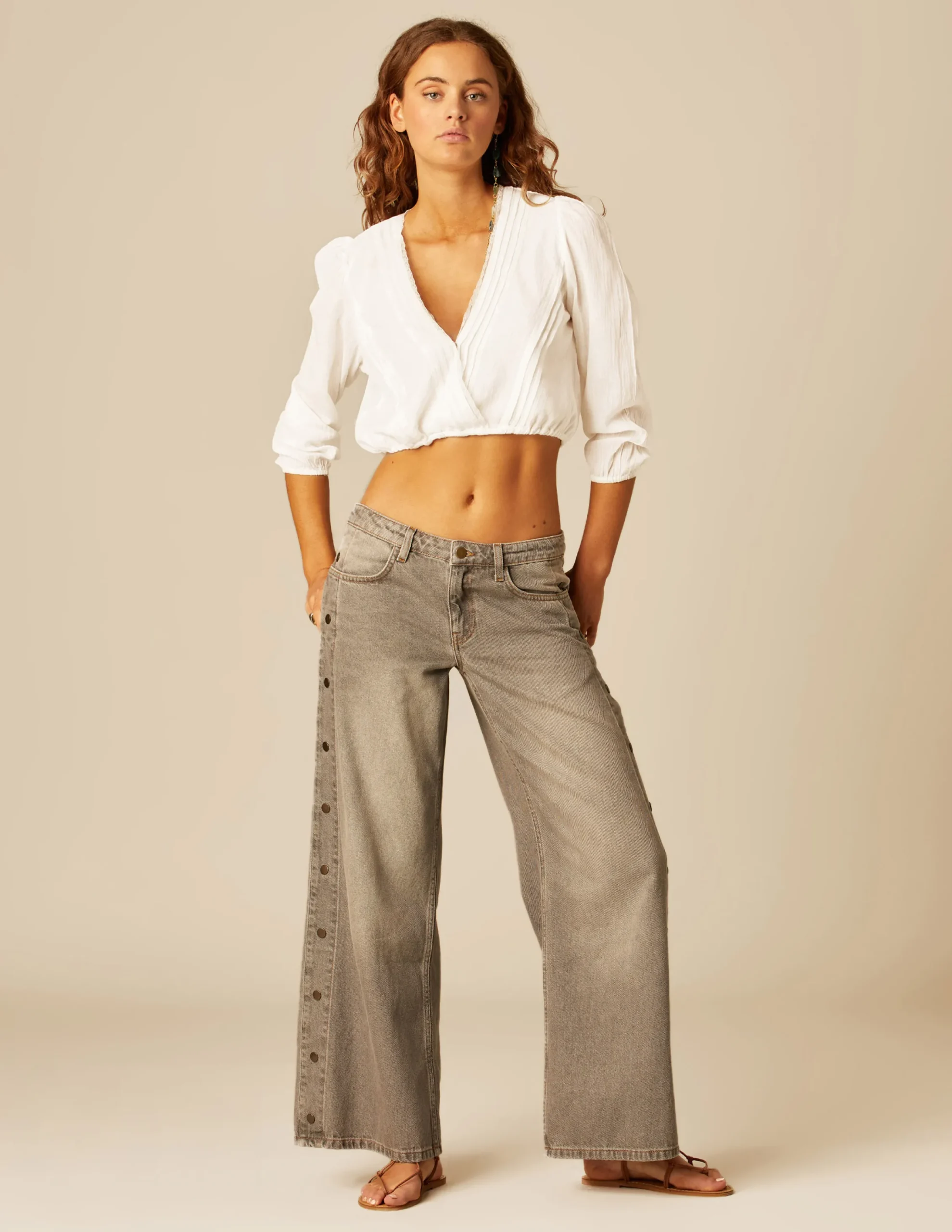 Nicoli Shirts & Blouses<PIN-TUCK LACED SHIRT Blancos