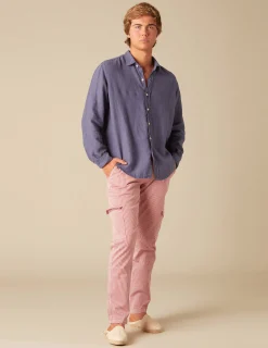 Nicoli Trousers<RED STRIPED CARGO TROUSERS Azules