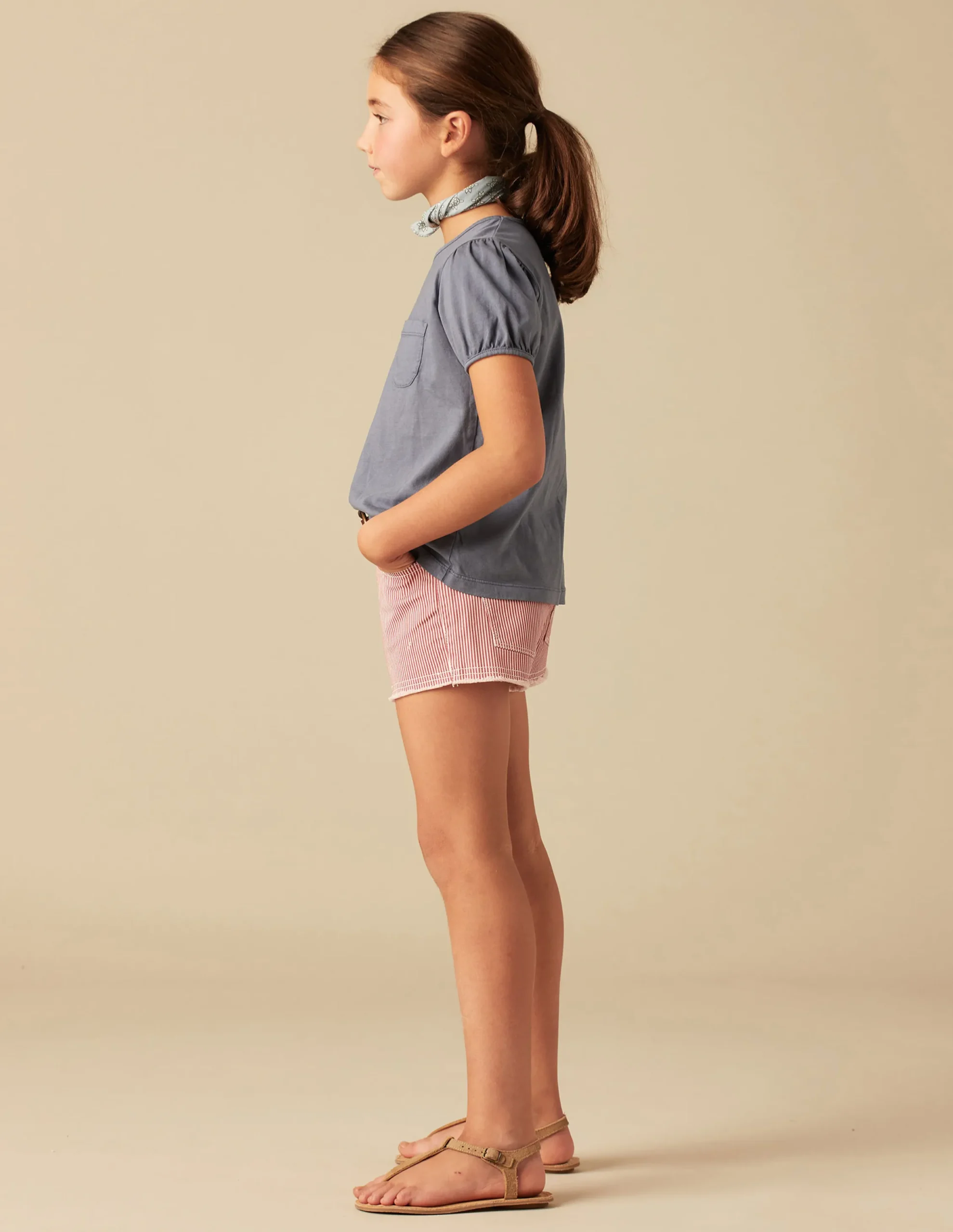 Nicoli Denim|Shorts<RED STRIPED SHORTS Rojos