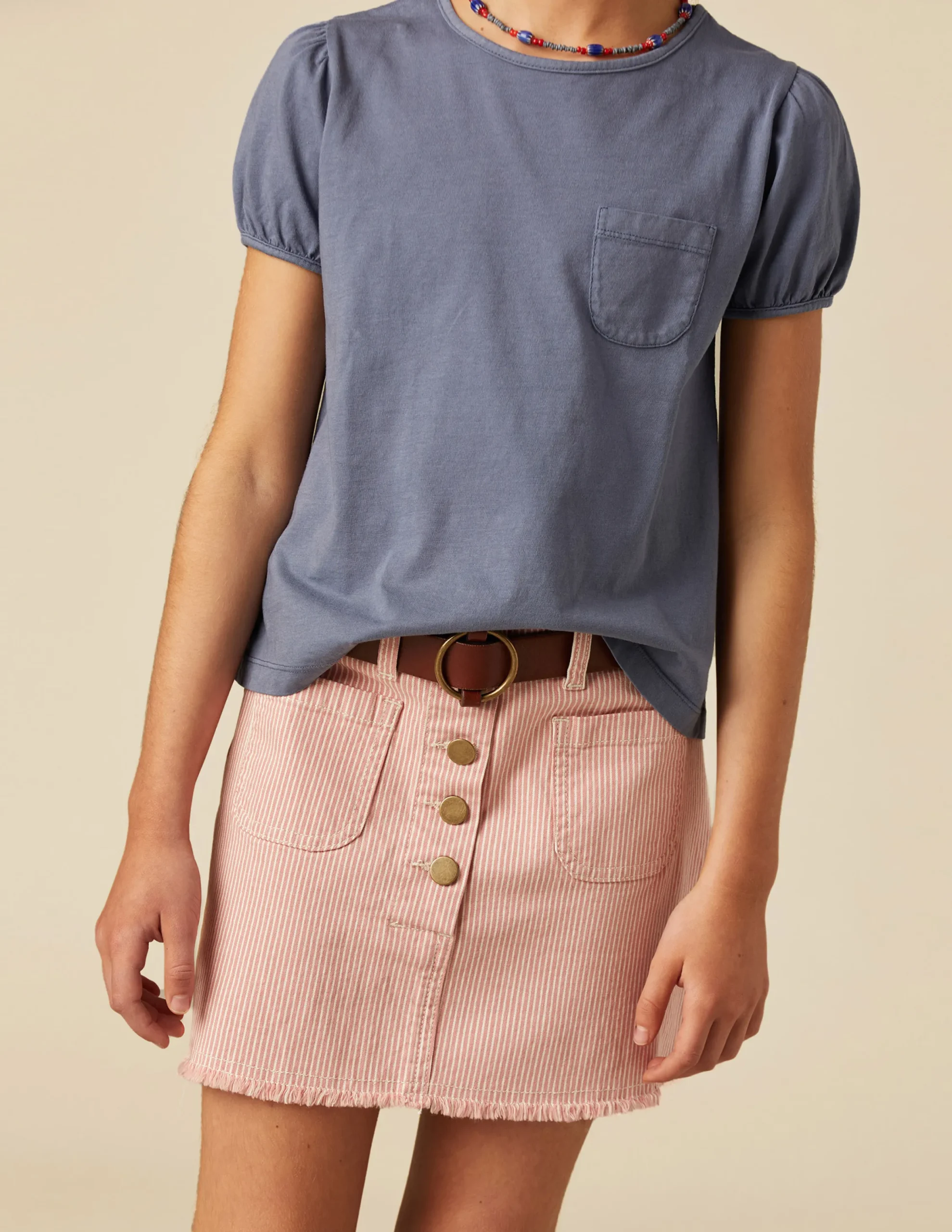 Nicoli Skirts|Denim<RED STRIPED SKIRT Rojos
