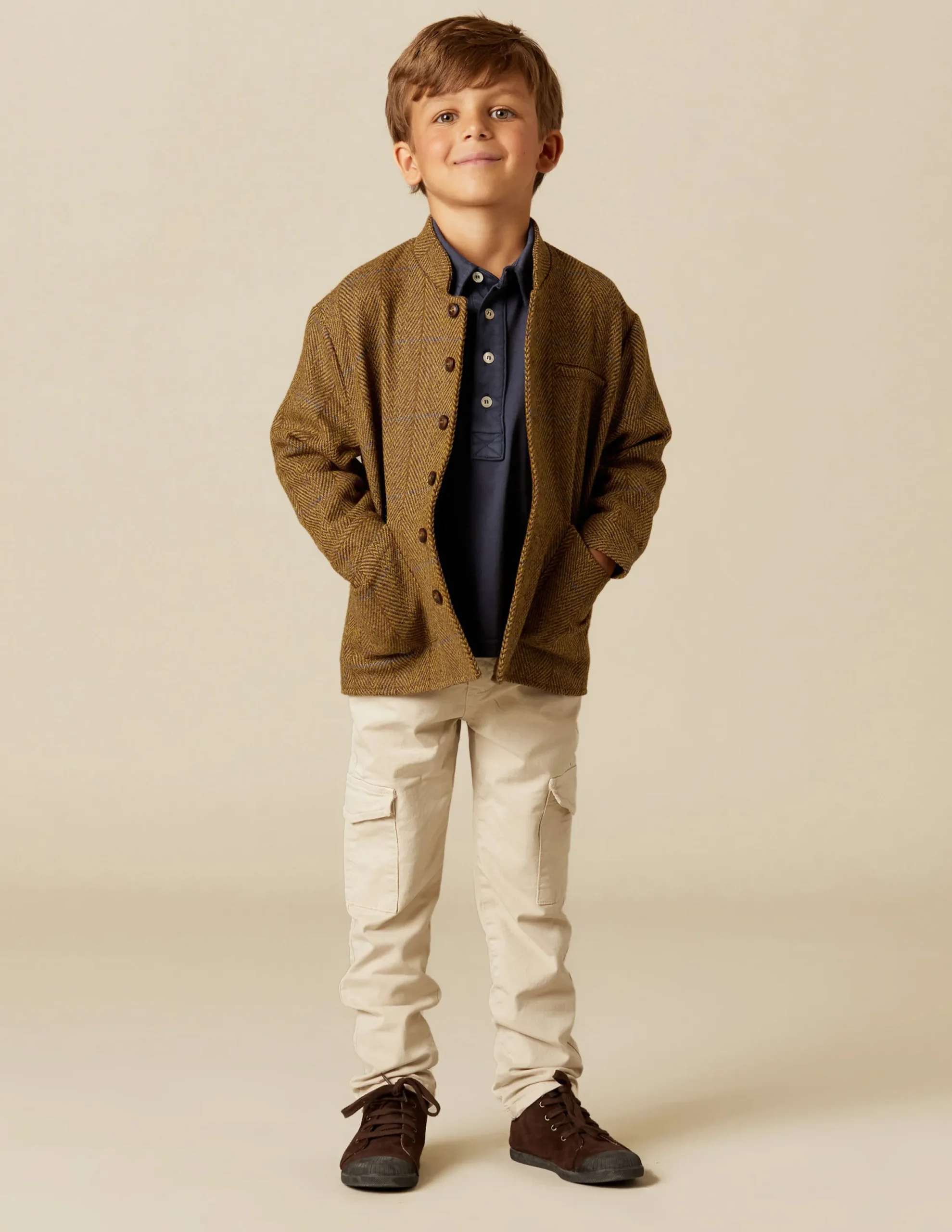 Nicoli Trousers<SAND CARGO TROUSERS Beiges